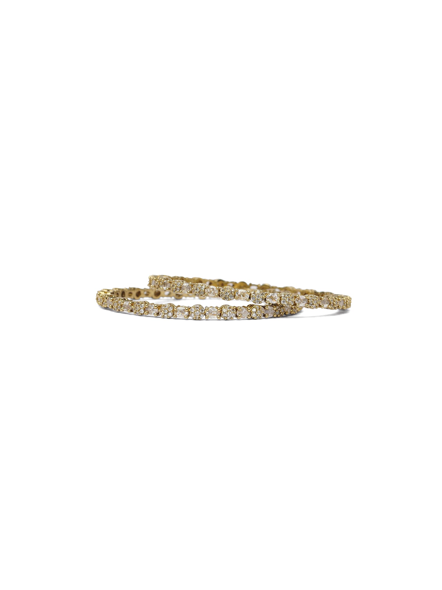 Devina Cubic Zirconia Bangles in White