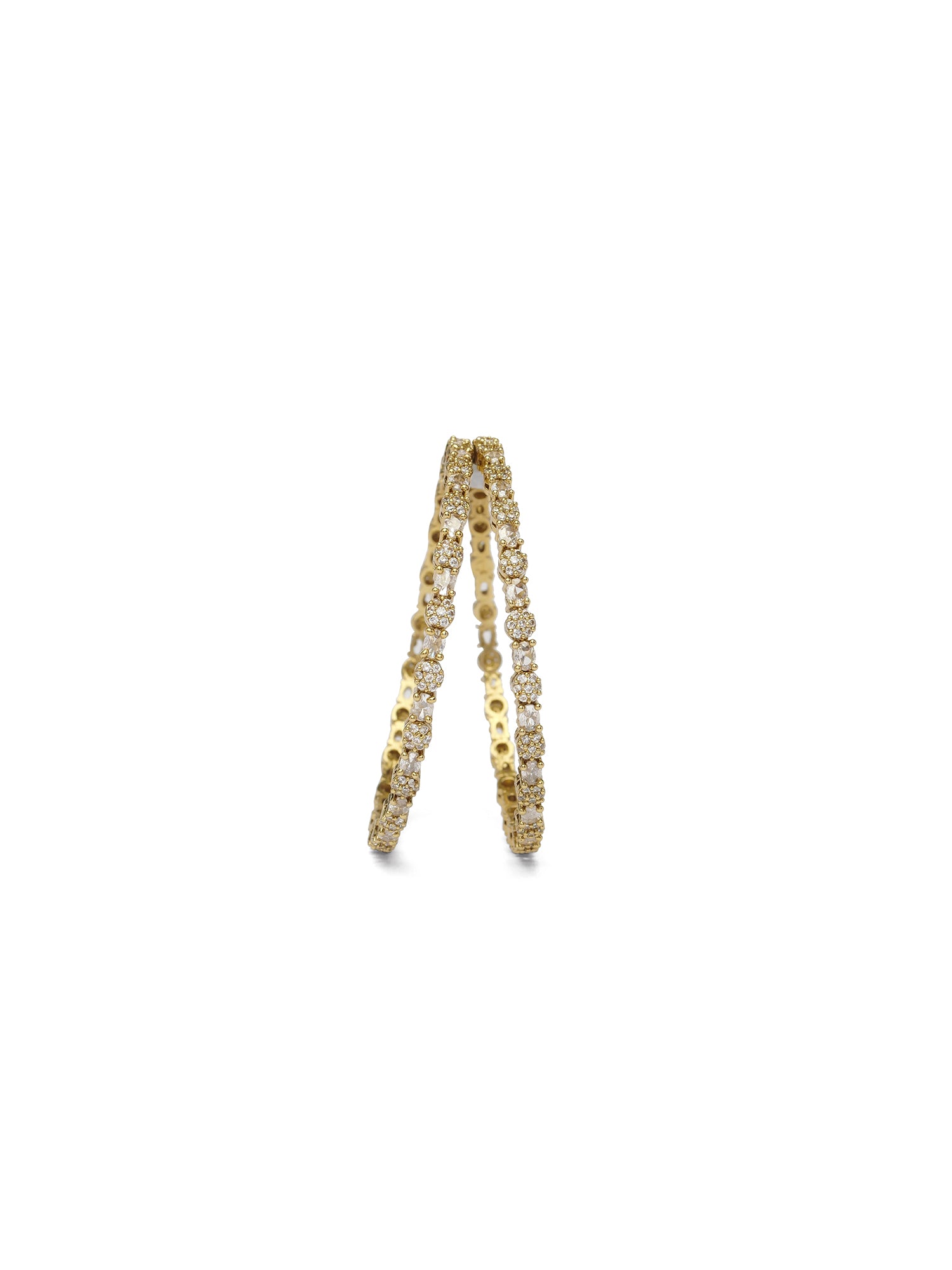 Devina Cubic Zirconia Bangles in White