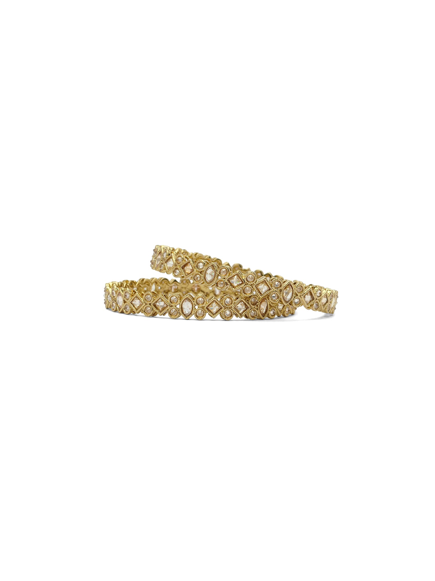 Dhara Kada Bangles in Champagne