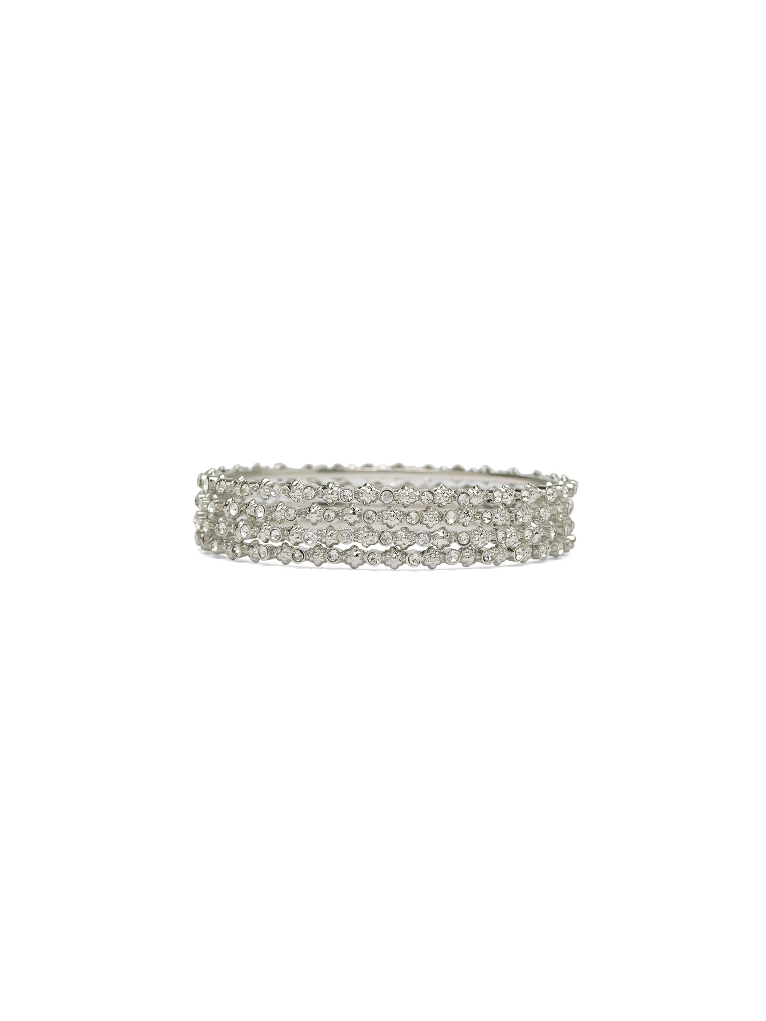 Diya Children's Bangles in Rhodium