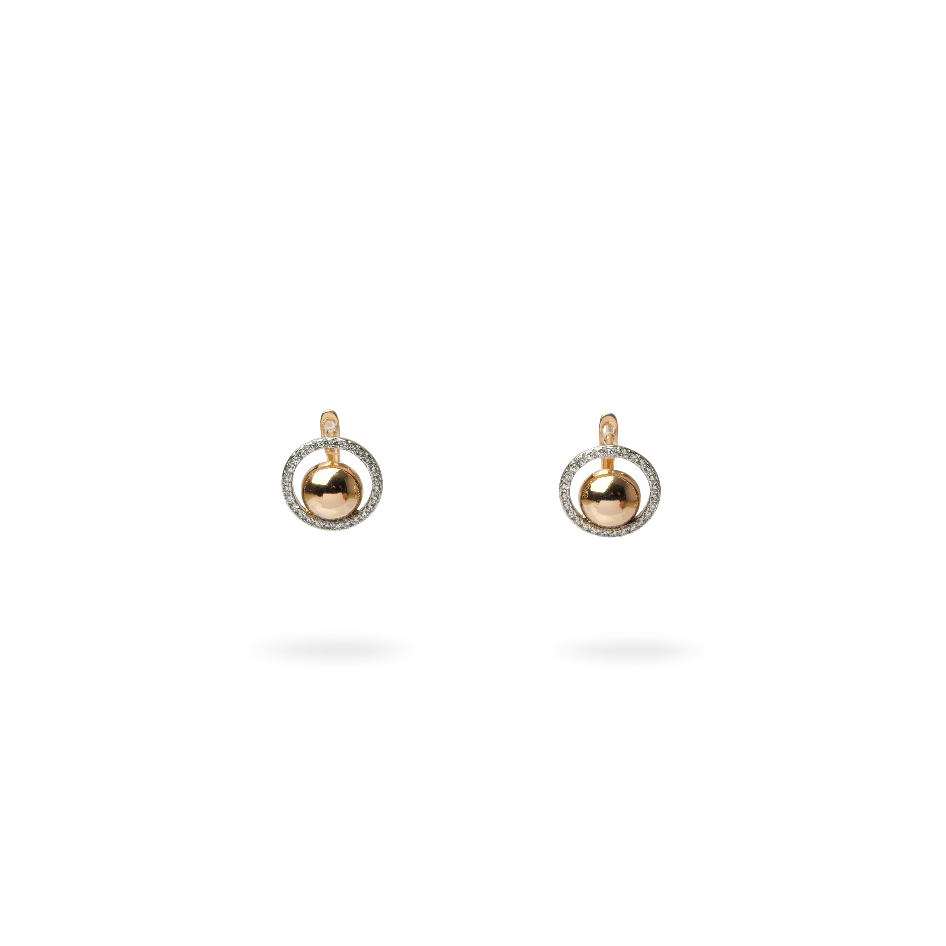 Ellie Halo Cubic Zirconia Stud Earrings