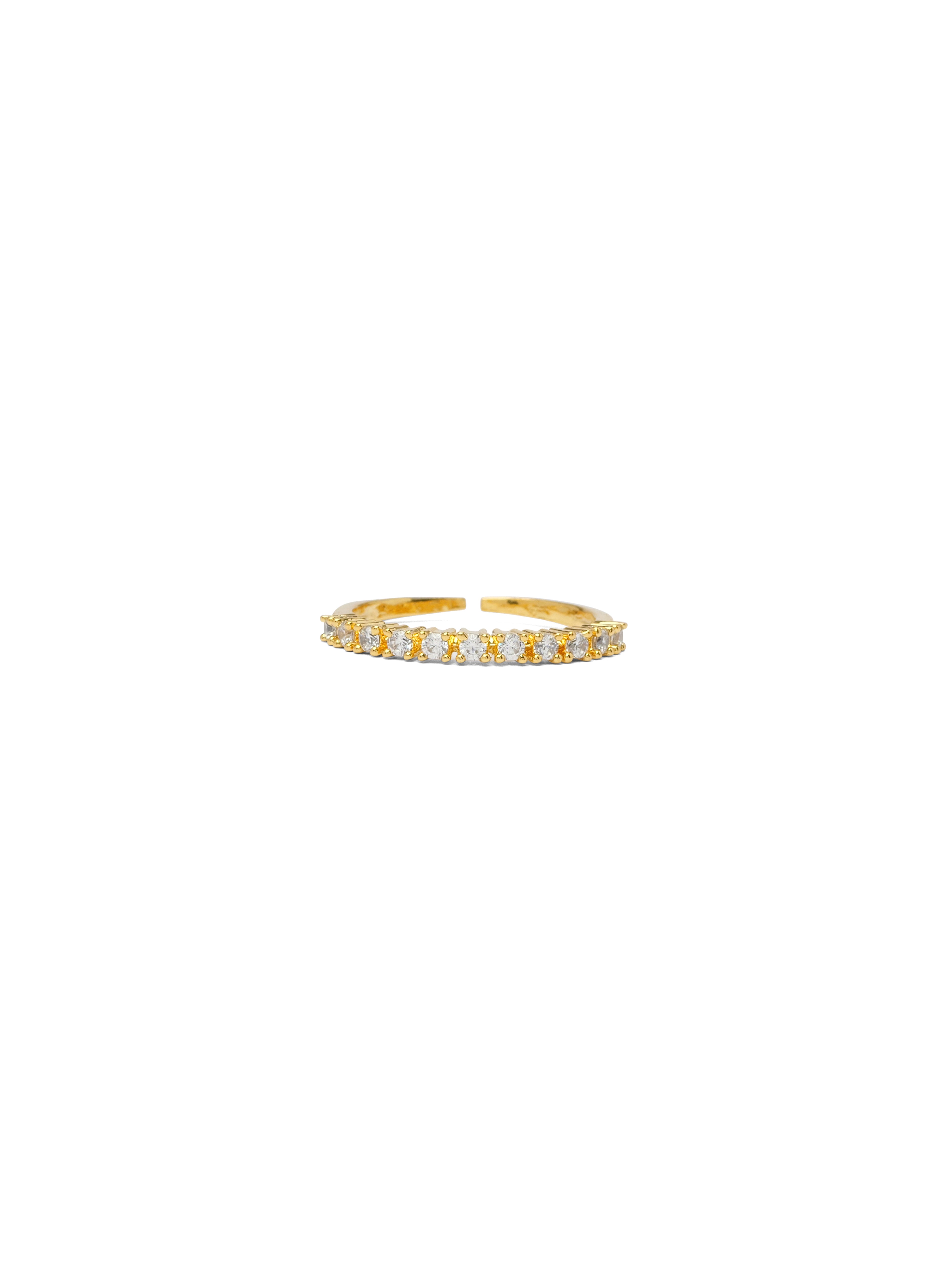 Evie Cubic Zirconia Ring in White and Gold