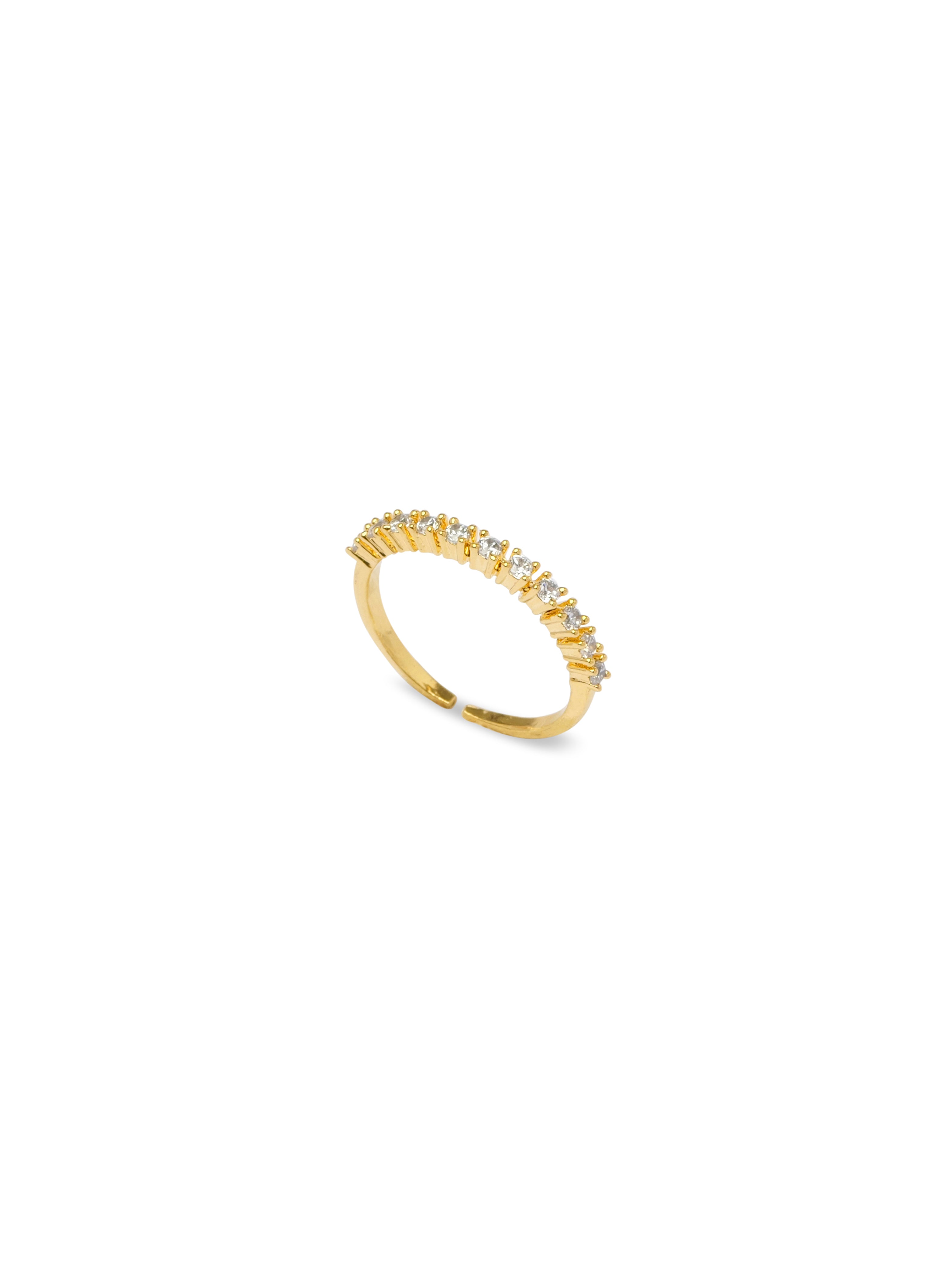 Evie Cubic Zirconia Ring in White and Gold