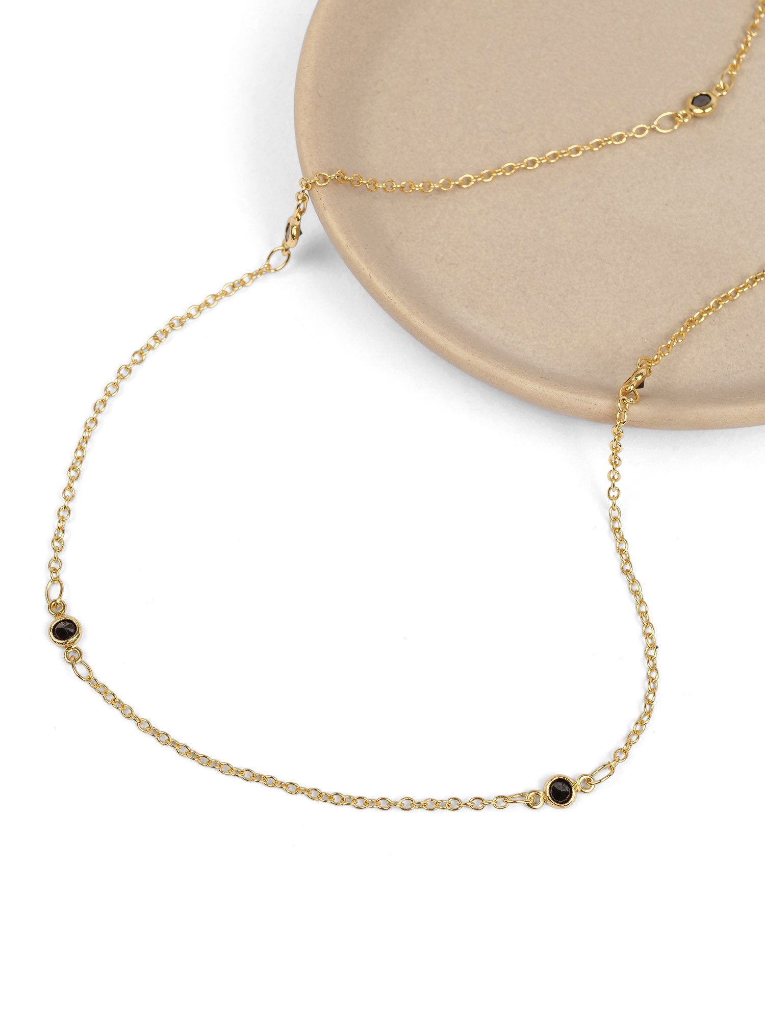 Black Crystal Fine Chain