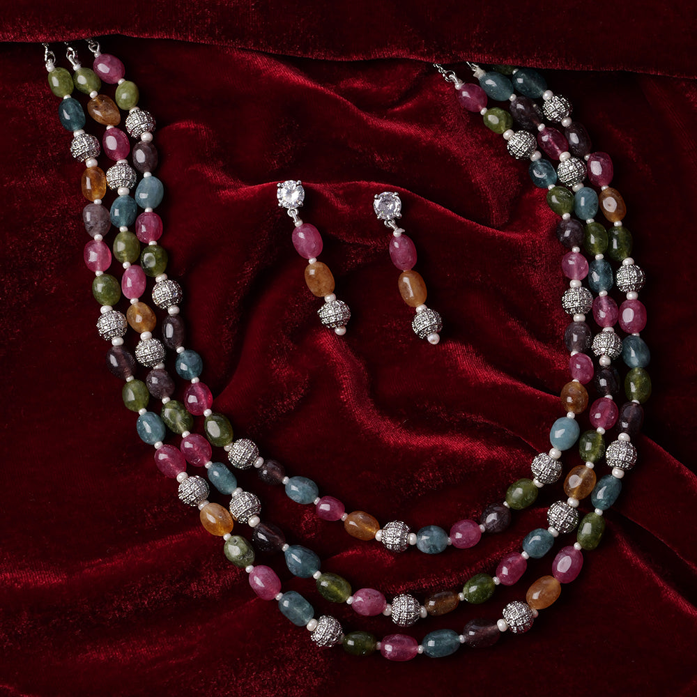 Faceted Crystal Bead Long Chain