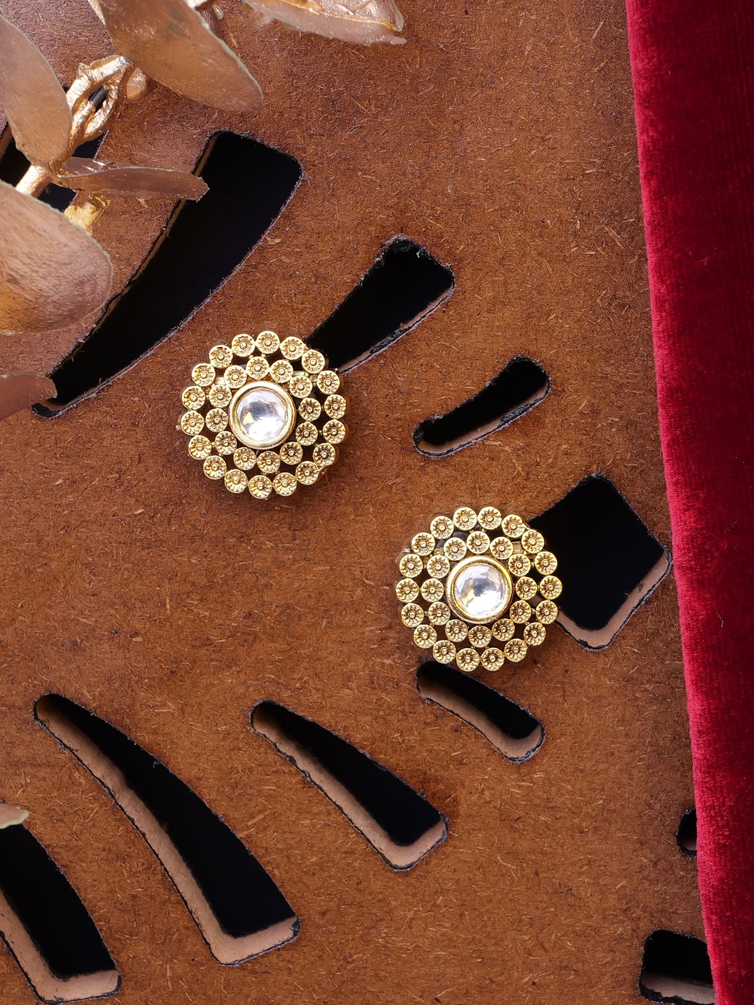 Falguni Ear Studs in White