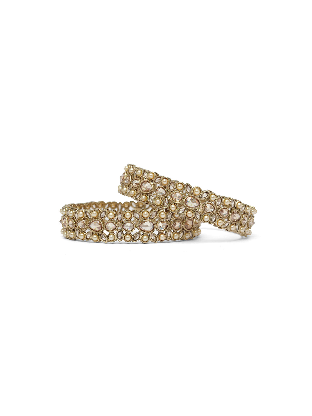 Fara Kada Bangles in Champagne