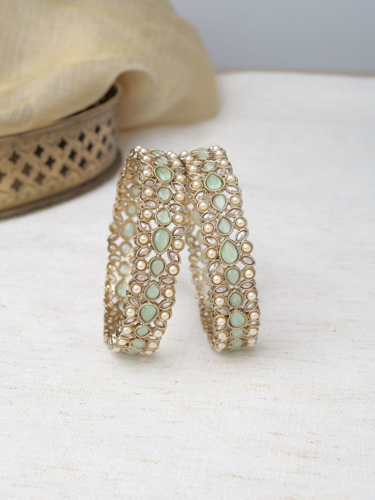 Fara Kada Bangles in Mint