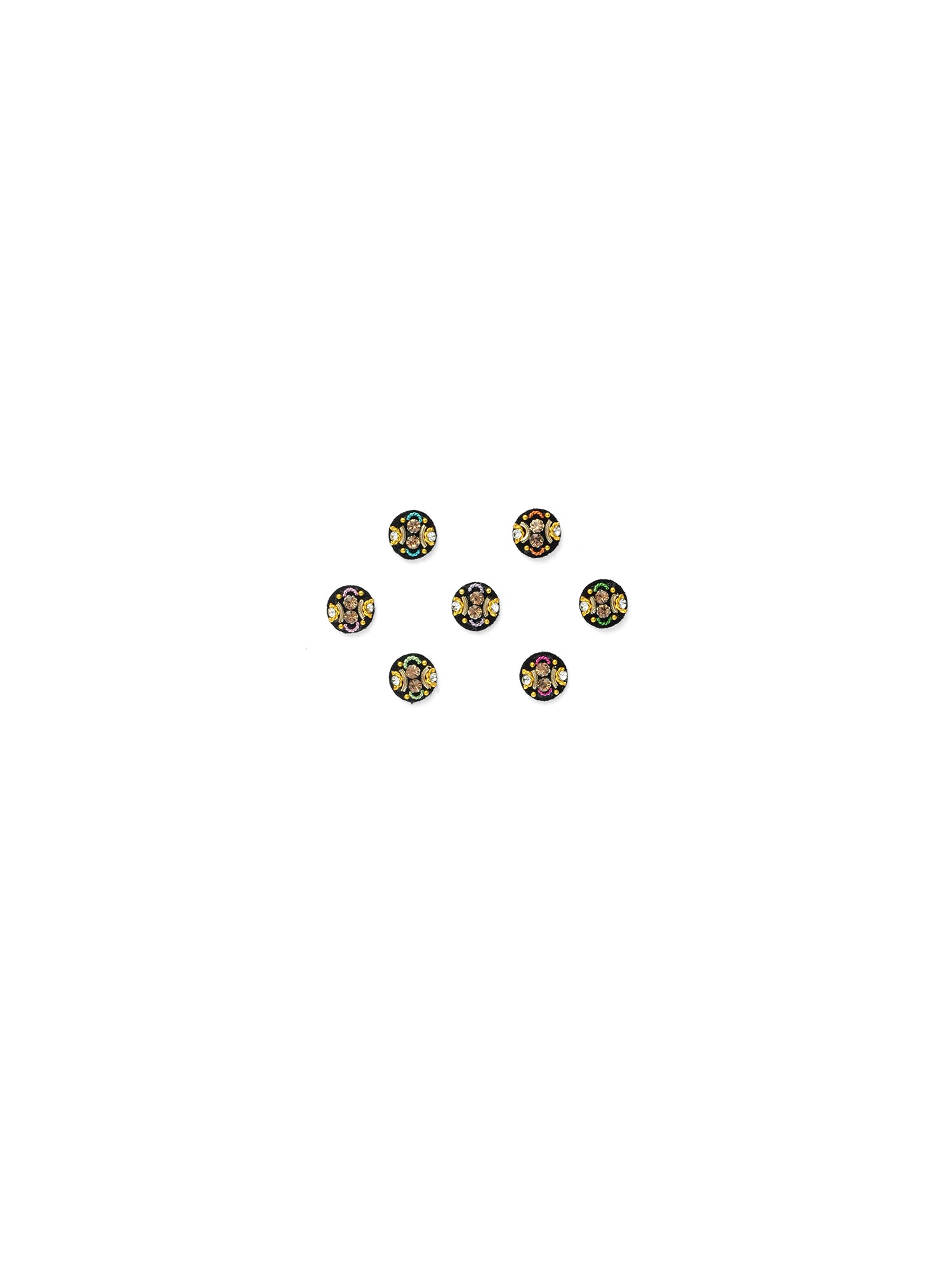 Faria Round Black Bindis