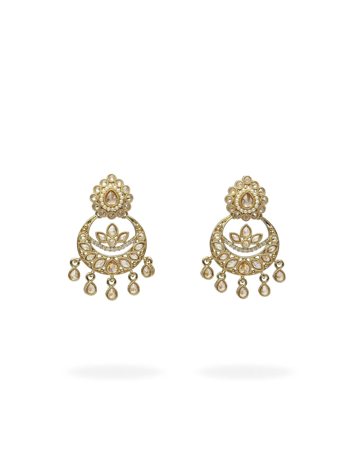 Fariha Pearl Earrings in Champagne