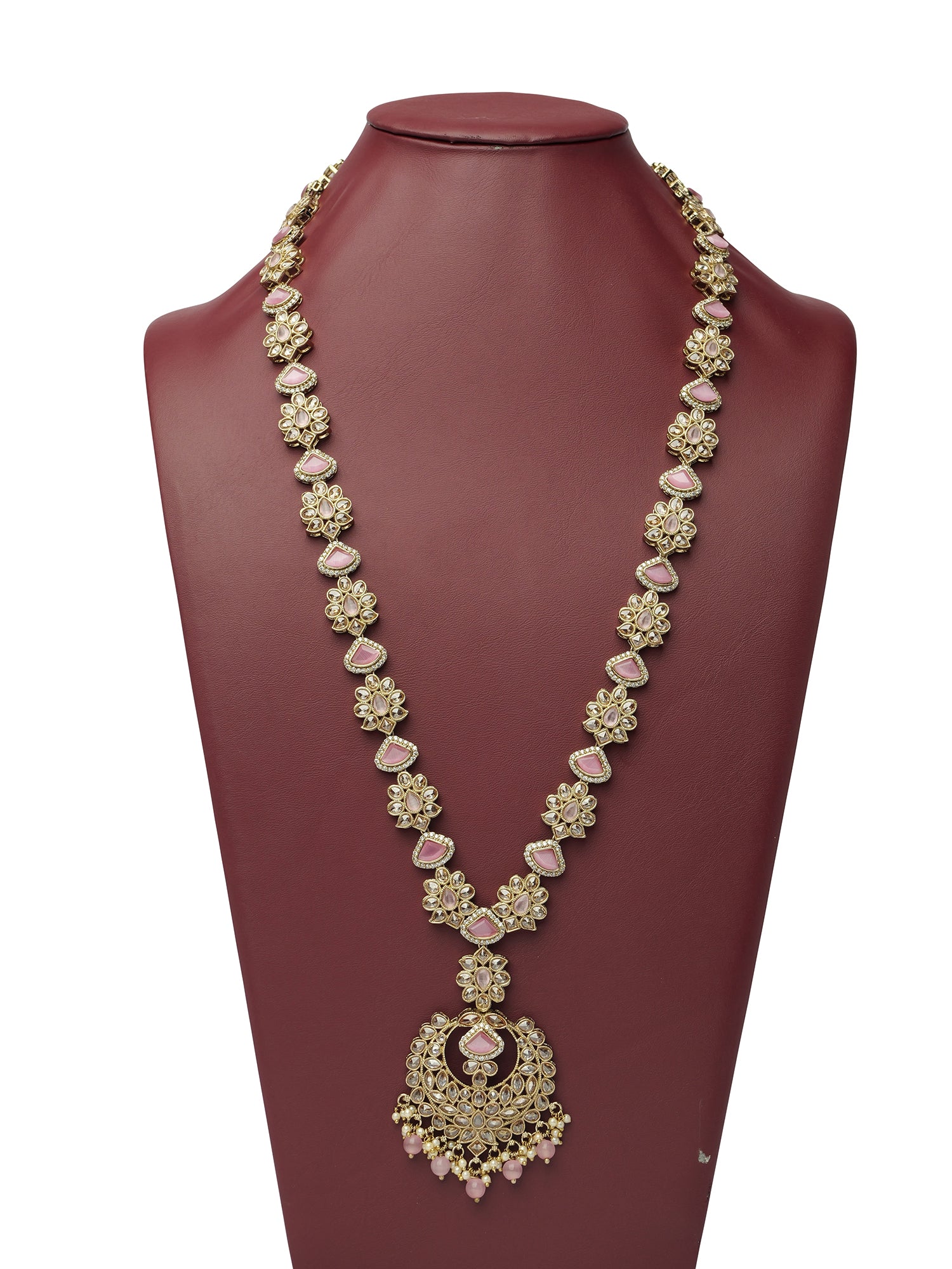 Ferozah Rani Haar in Light Pink and Antique Gold