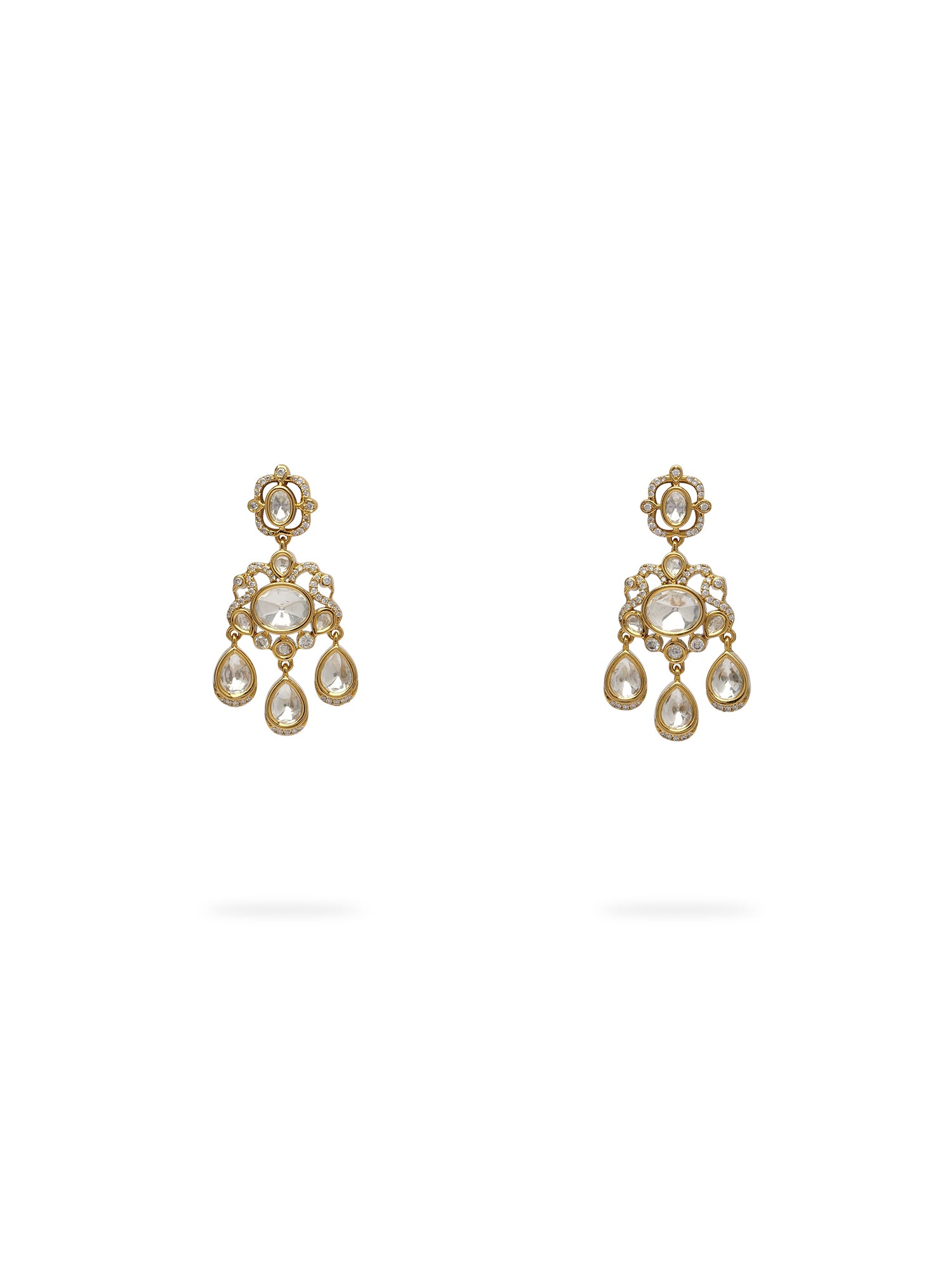 Firoza Kundan Necklace Set in White