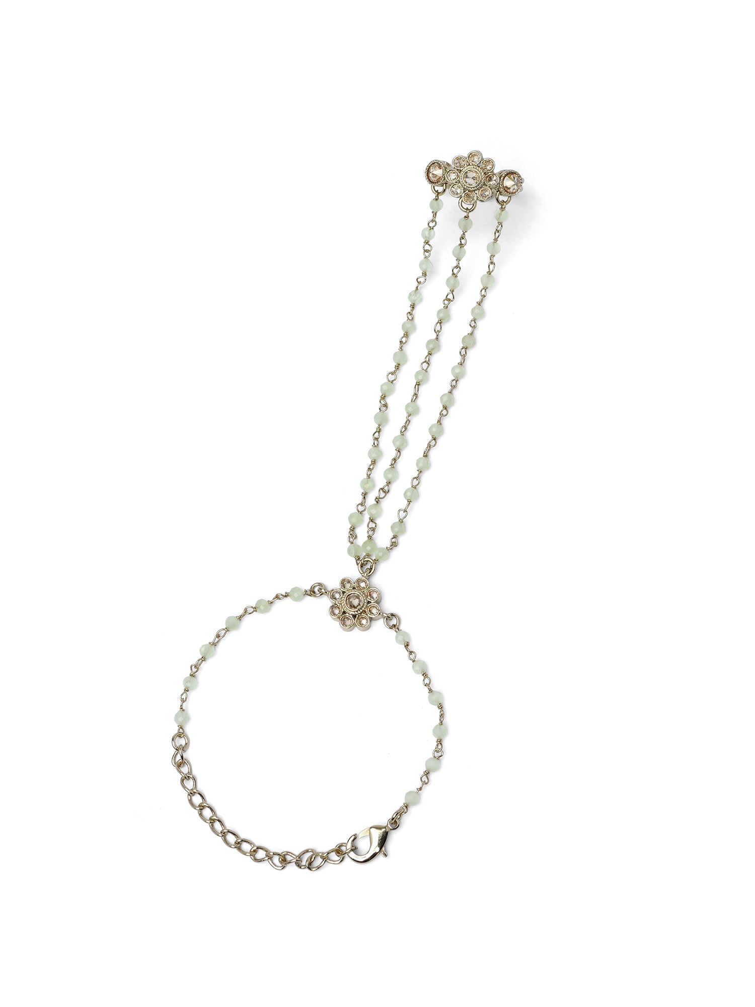Forever Floral Triple Hand Chain in Mint