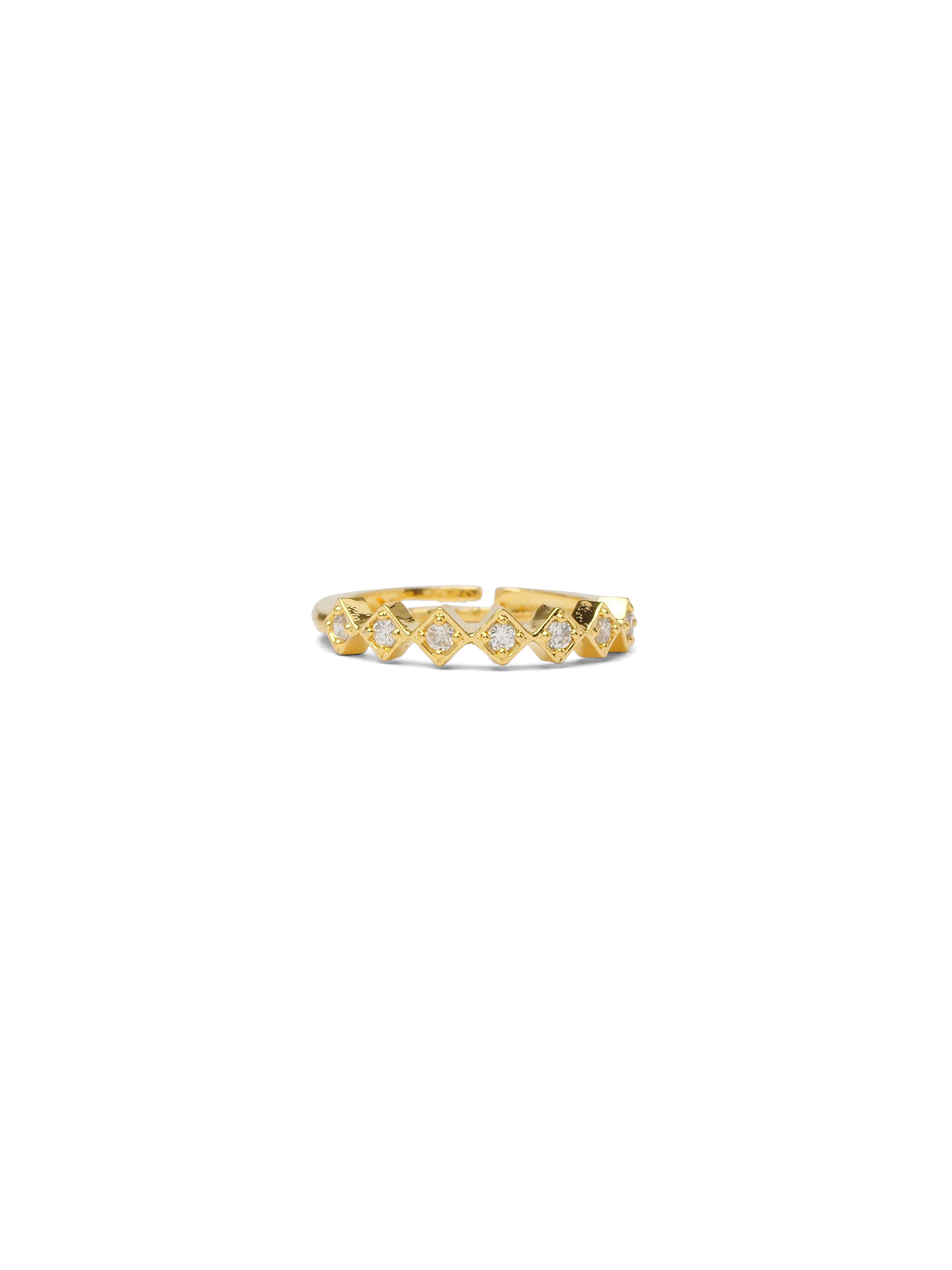 Freya Cubic Zirconia Ring in White and Gold