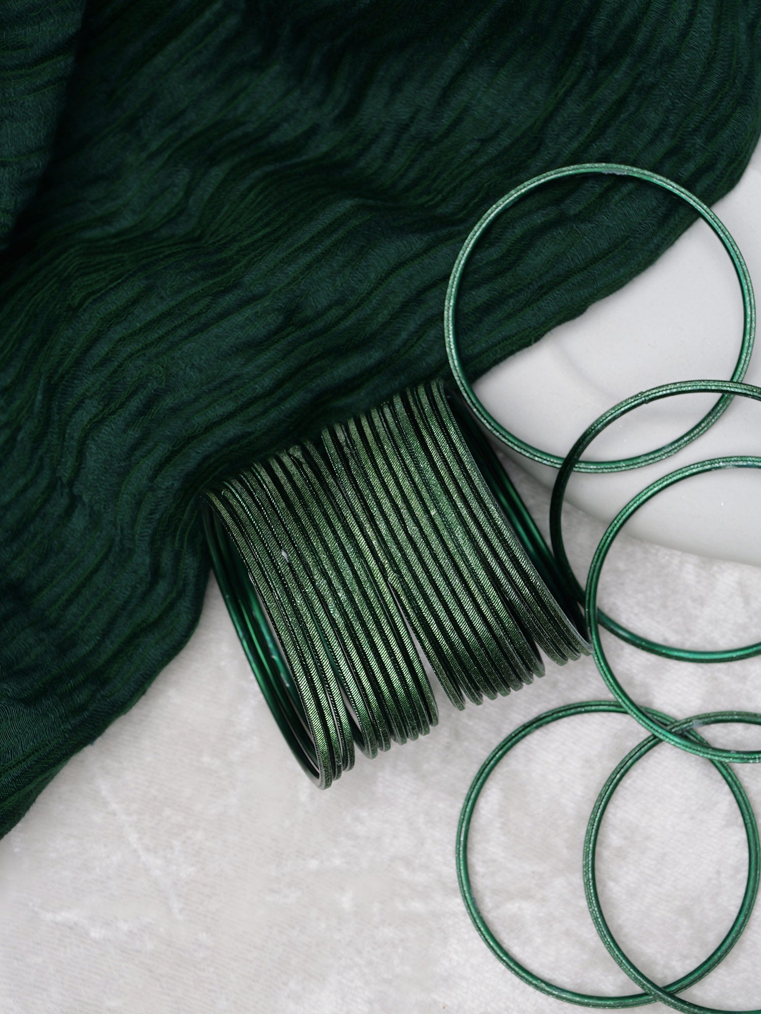 Green Shimmer Bangles