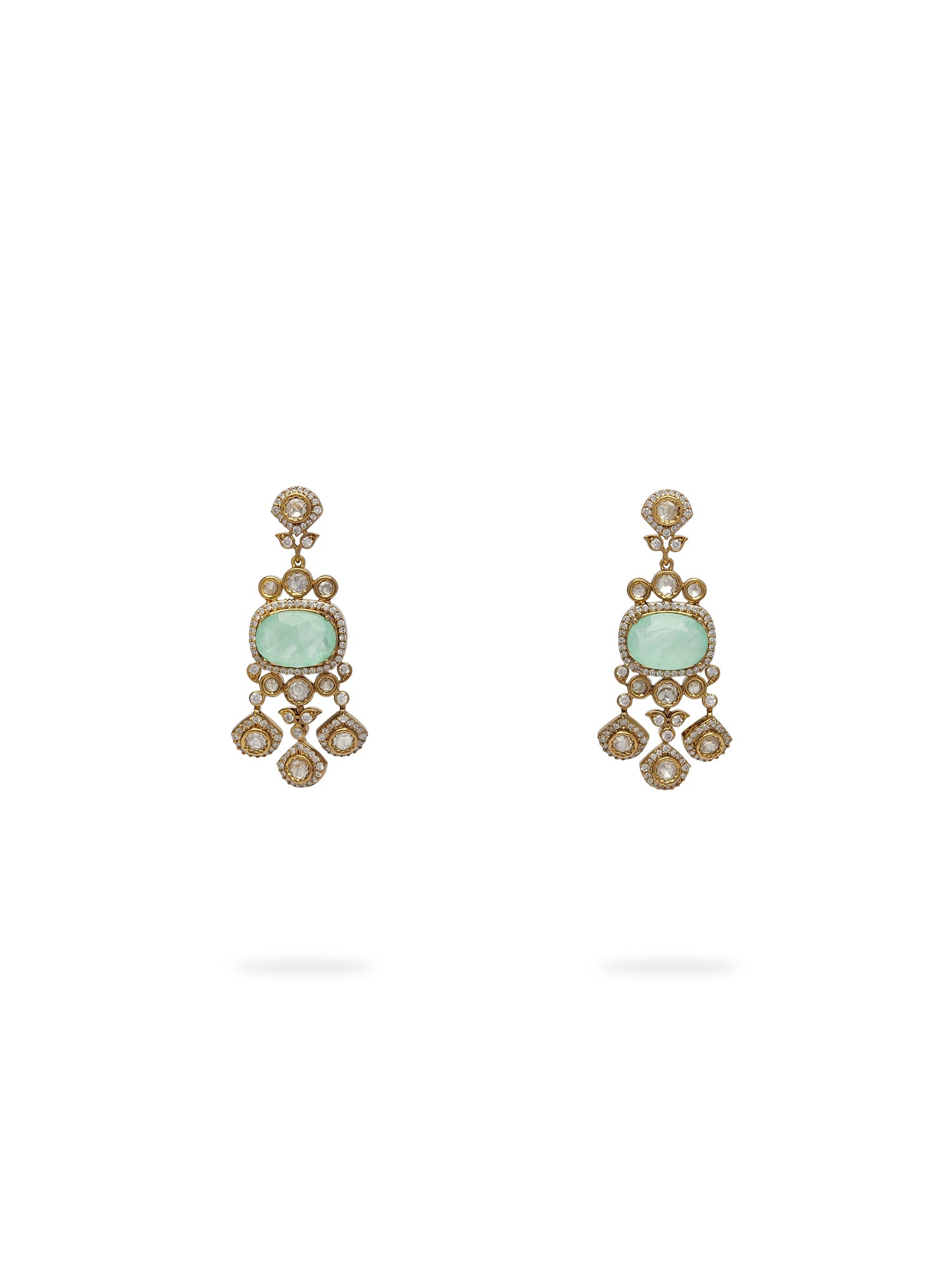 Gulnaar Kundan Necklace Set in Light Blue