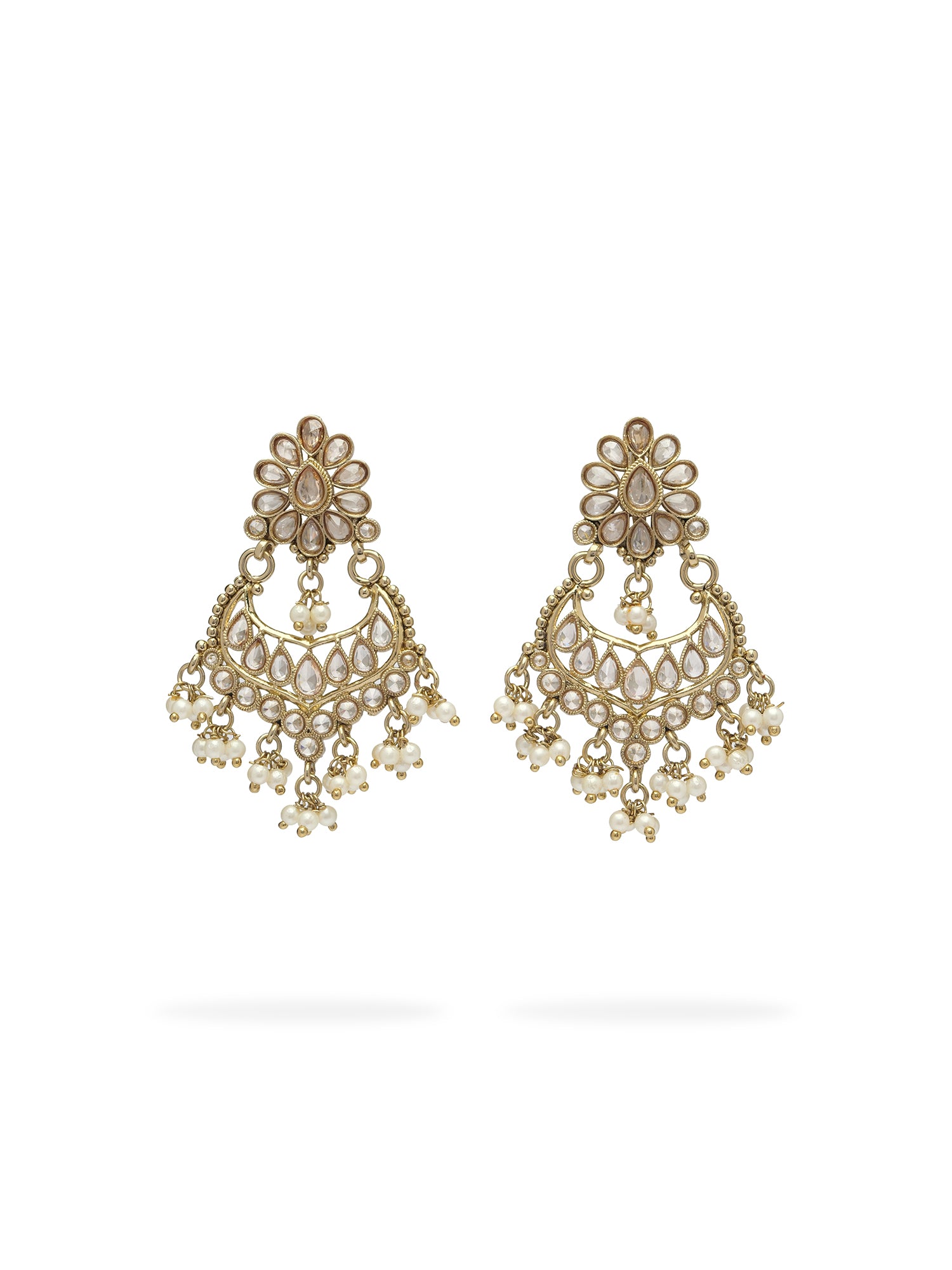 Gulnaz Chandbali Earrings in Champagne