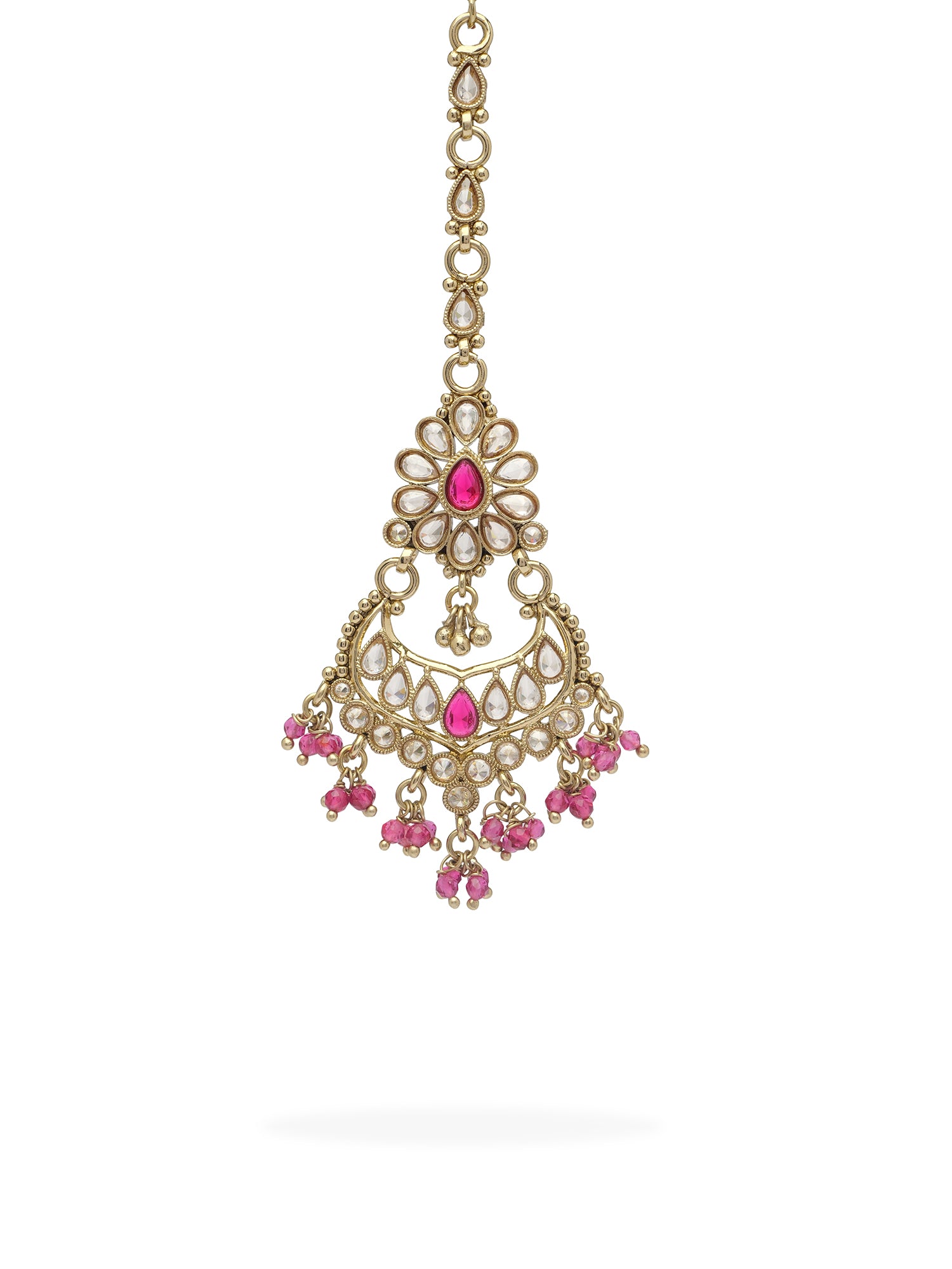 Gulnaz Maang Tikka in Hot Pink