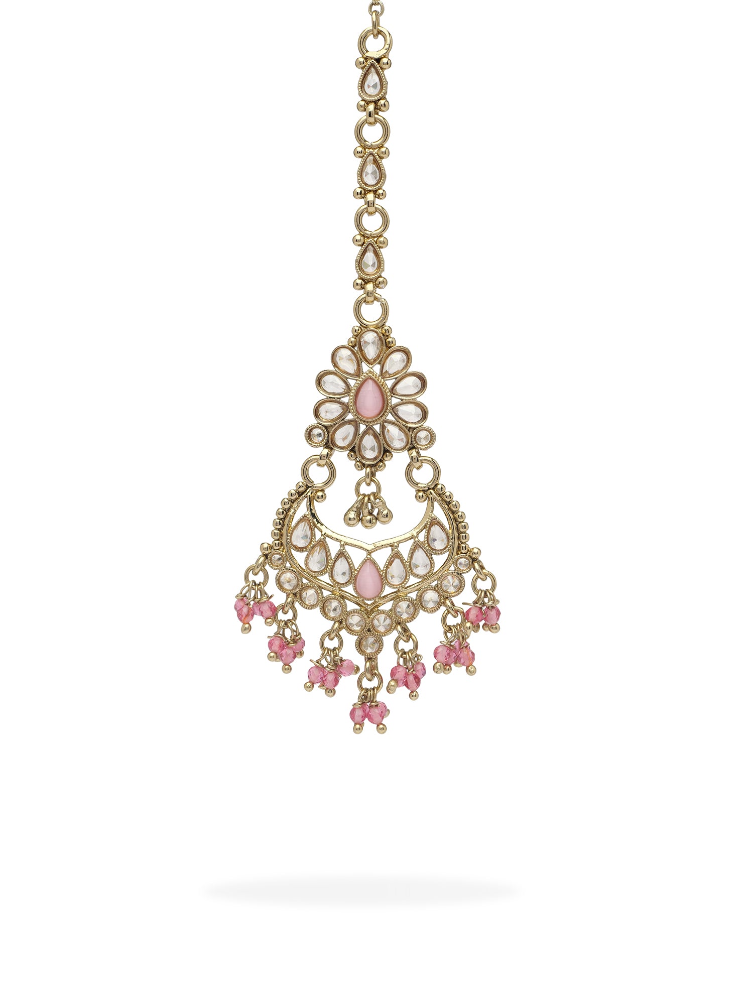 Gulnaz Maang Tikka in Light Pink 