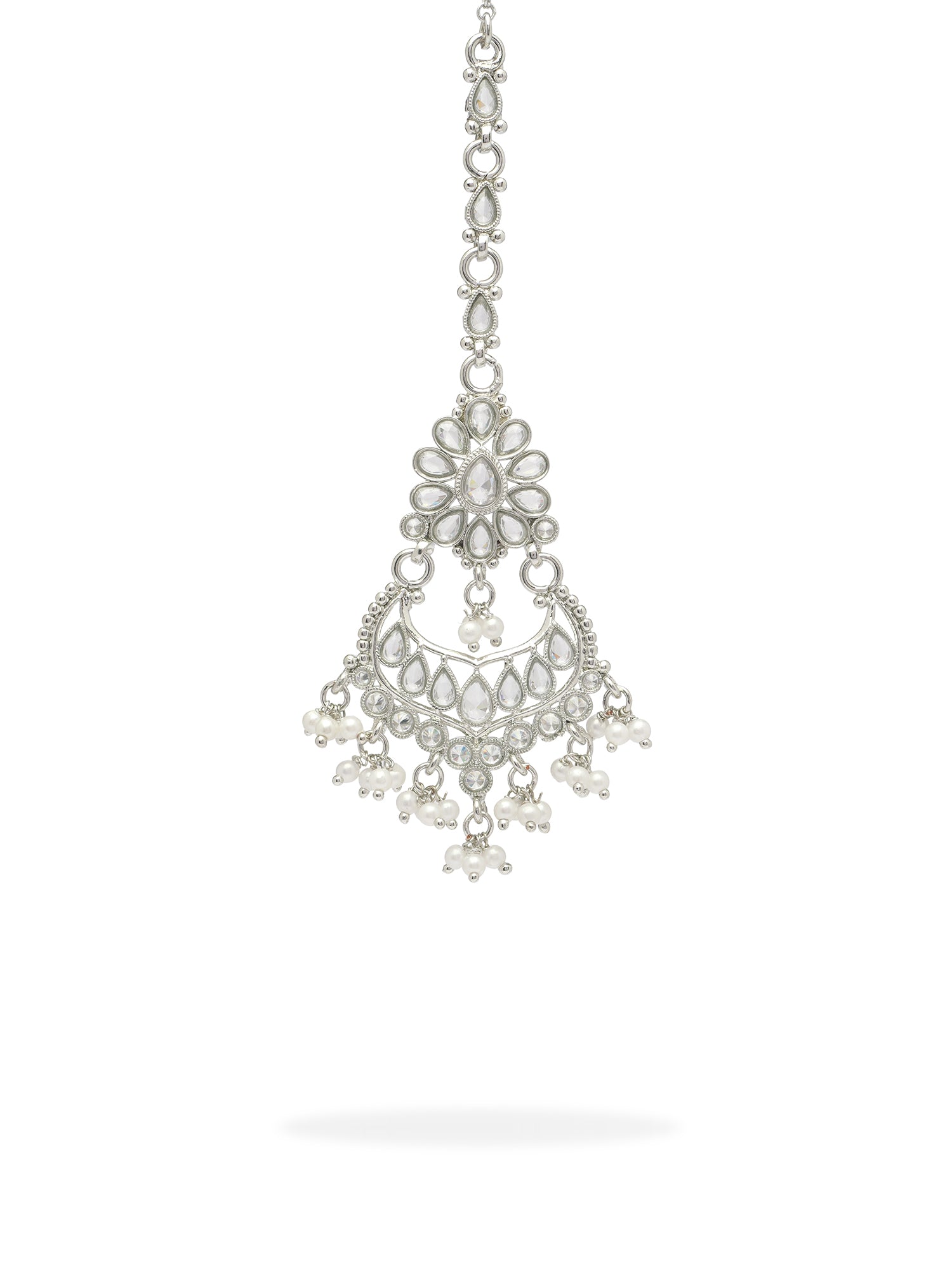 Gulnaz Maang Tikka in Rhodium
