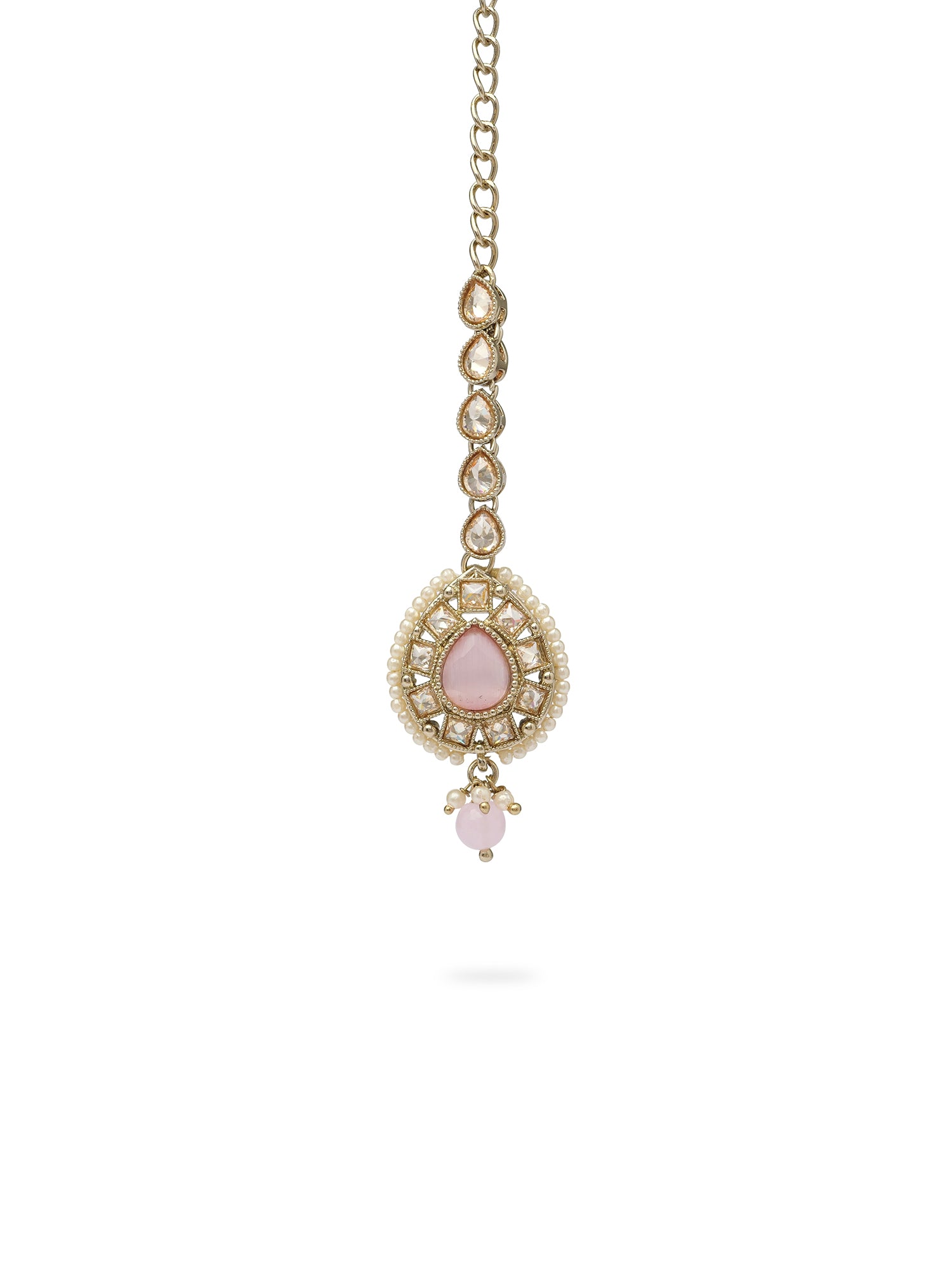 Hansini Necklace Set in Light Pink