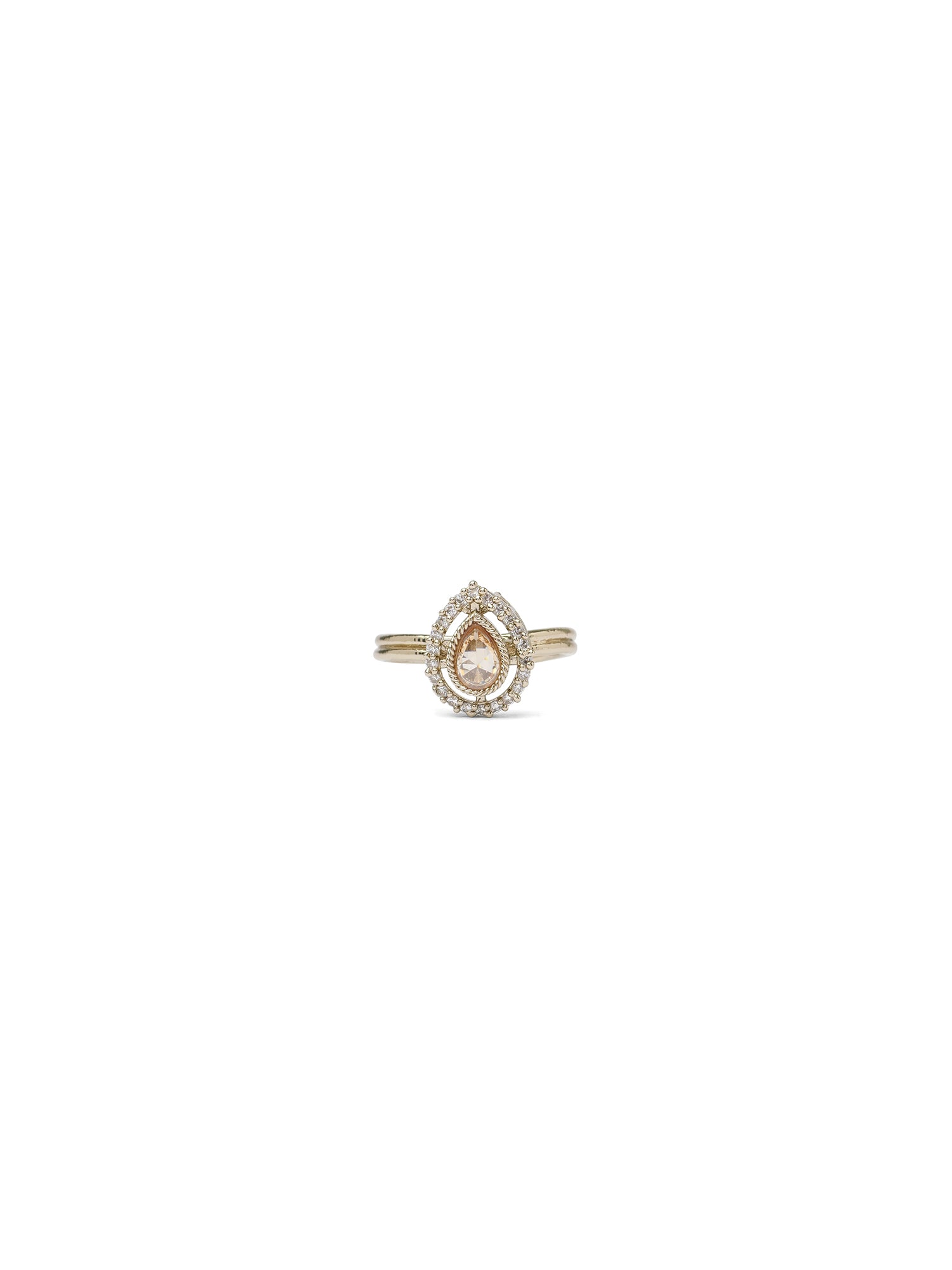 Heeral Crystal Ring in Champagne