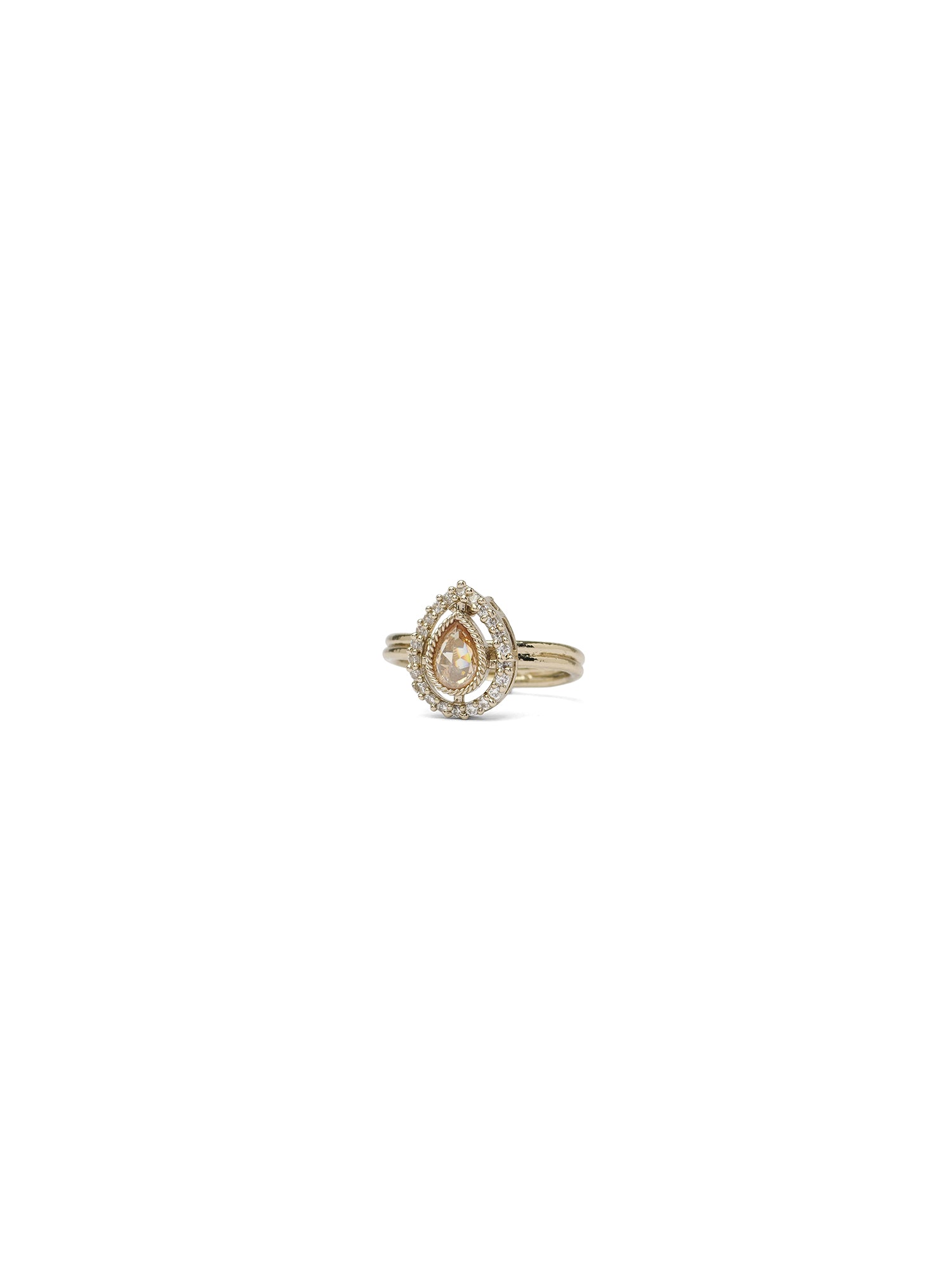 Heeral Crystal Ring in Champagne