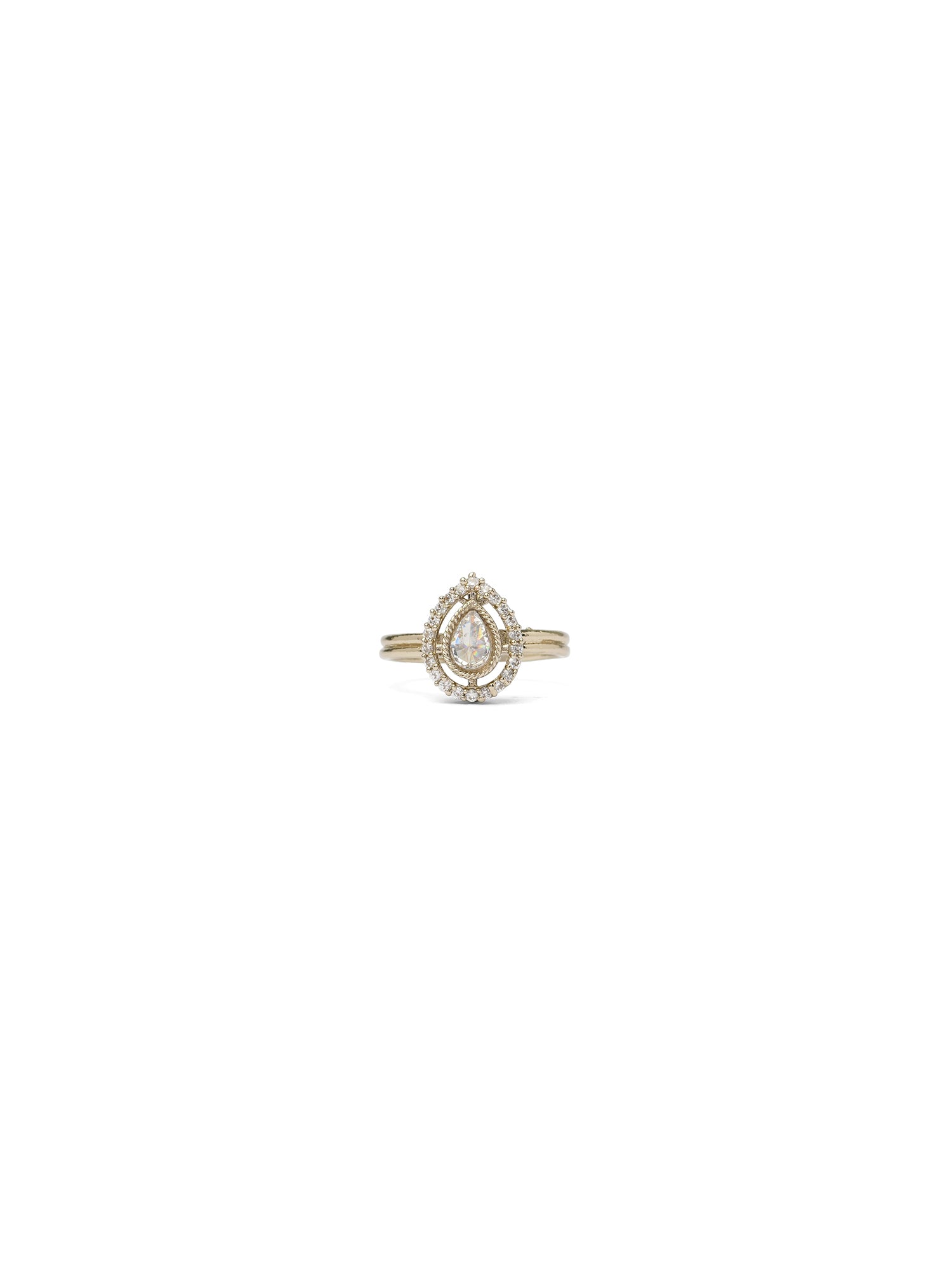 Heeral Crystal Ring in White