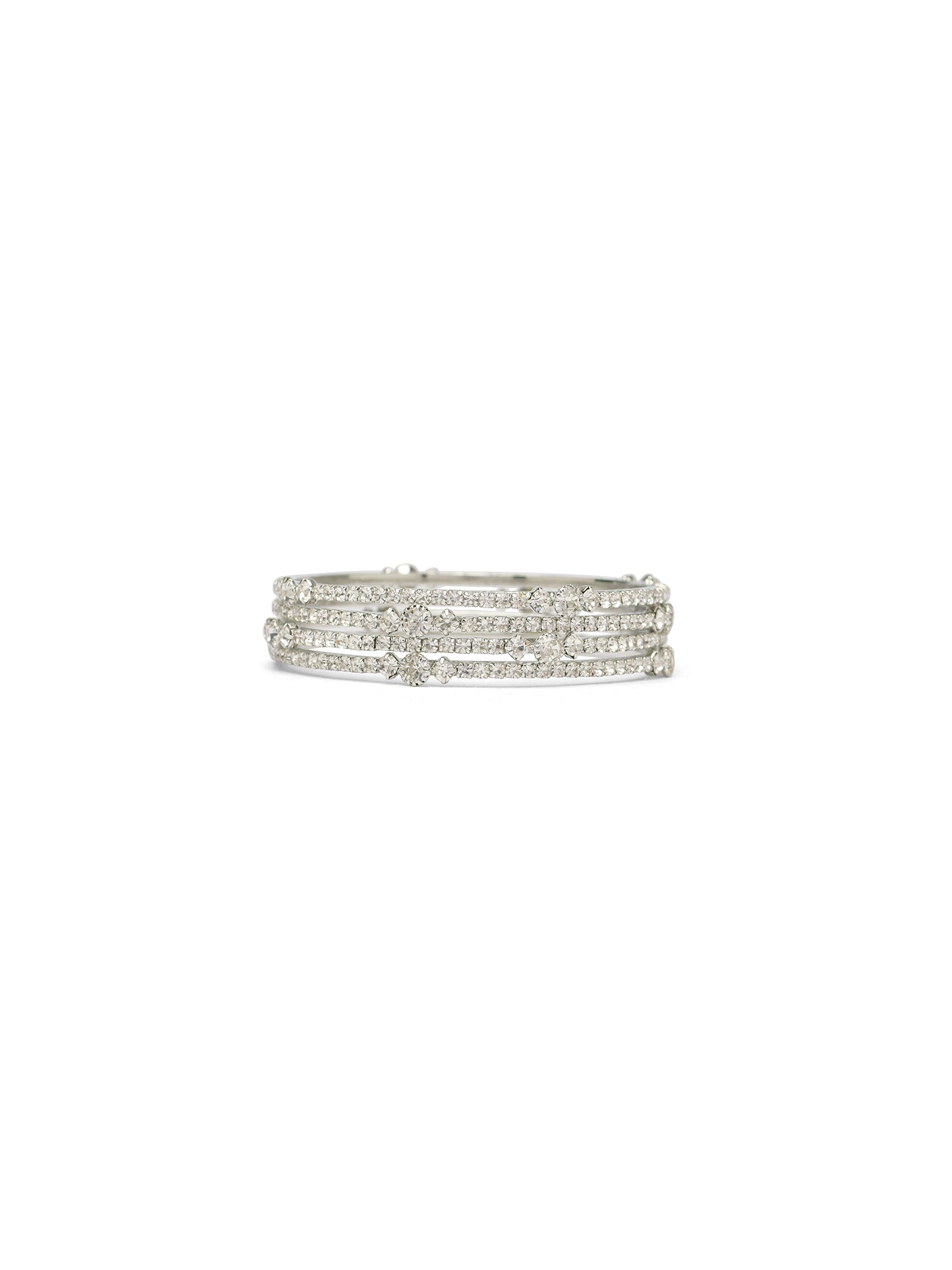 Husna Children's Diamante Bangles in Rhodium