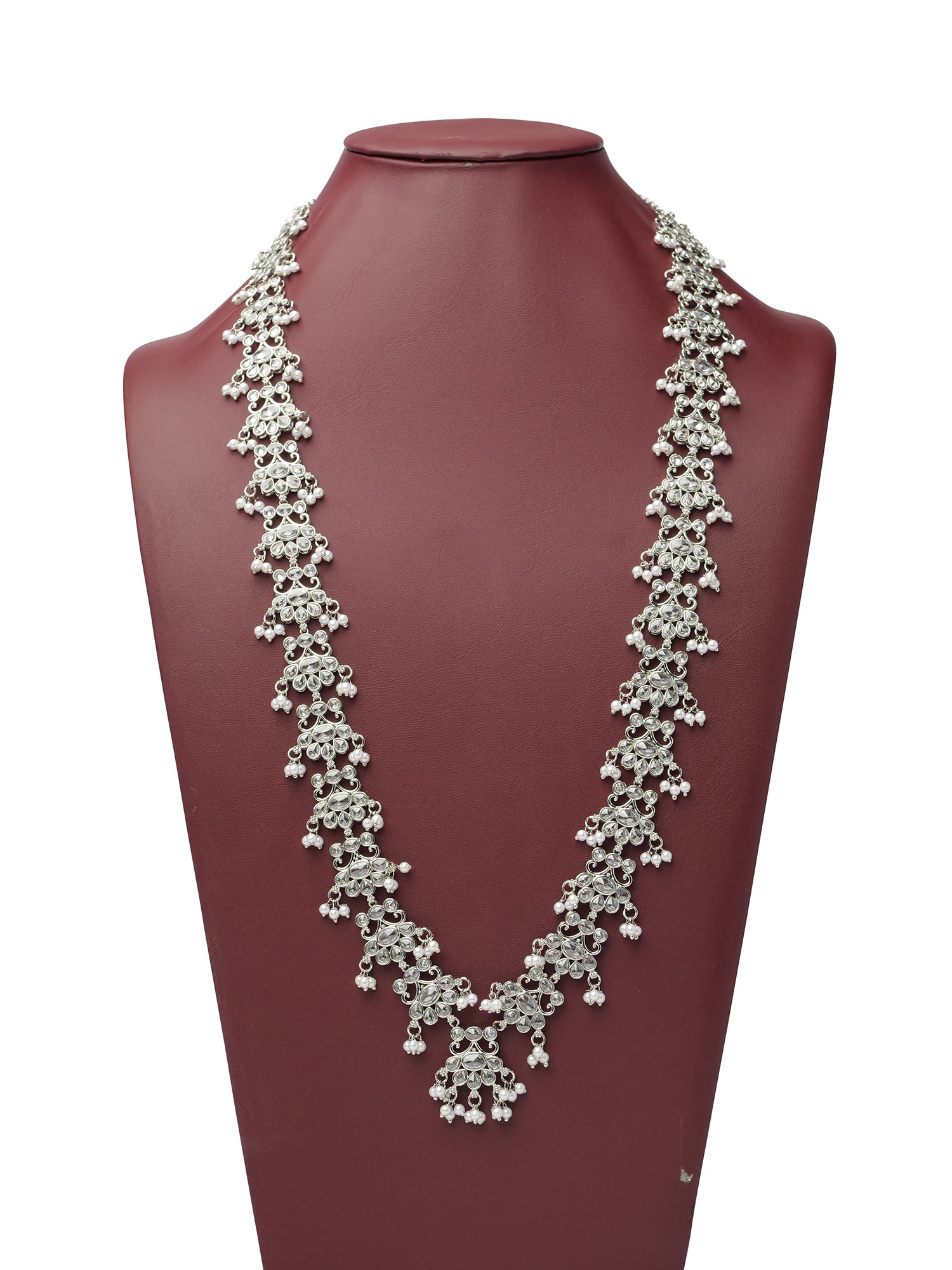 Imara Rani Haar in Pearl and Rhodium