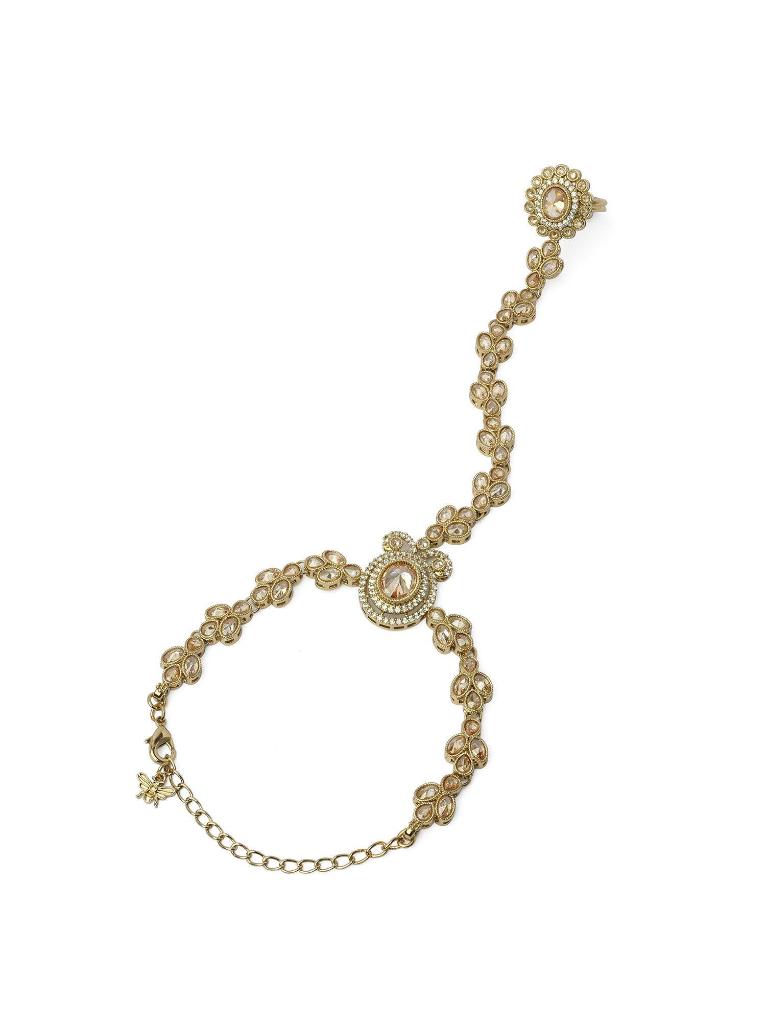 Inaaya Hand Chain in Champagne