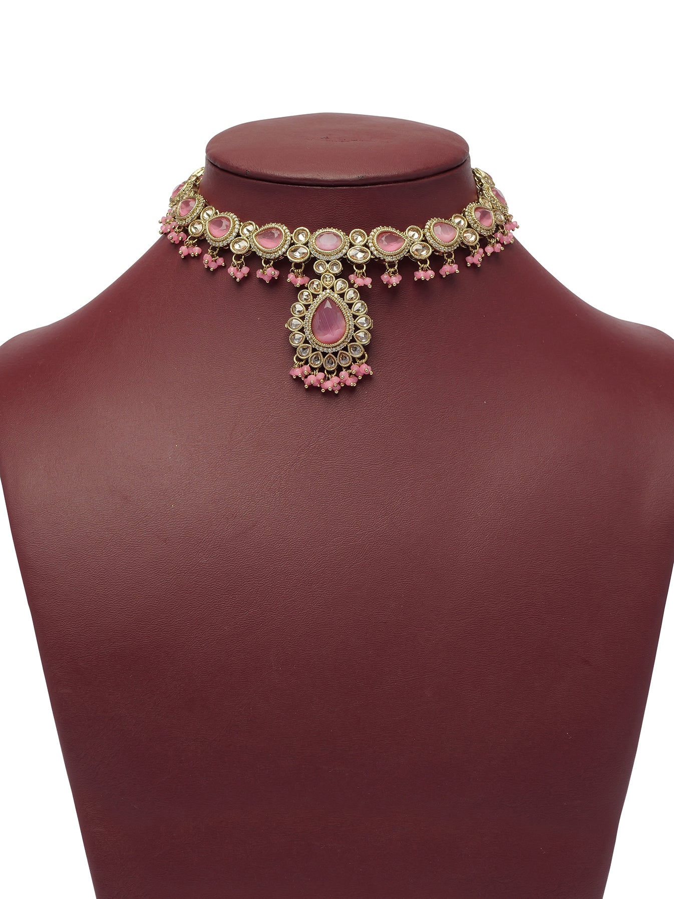 Inaya Necklace Set in Light Pink