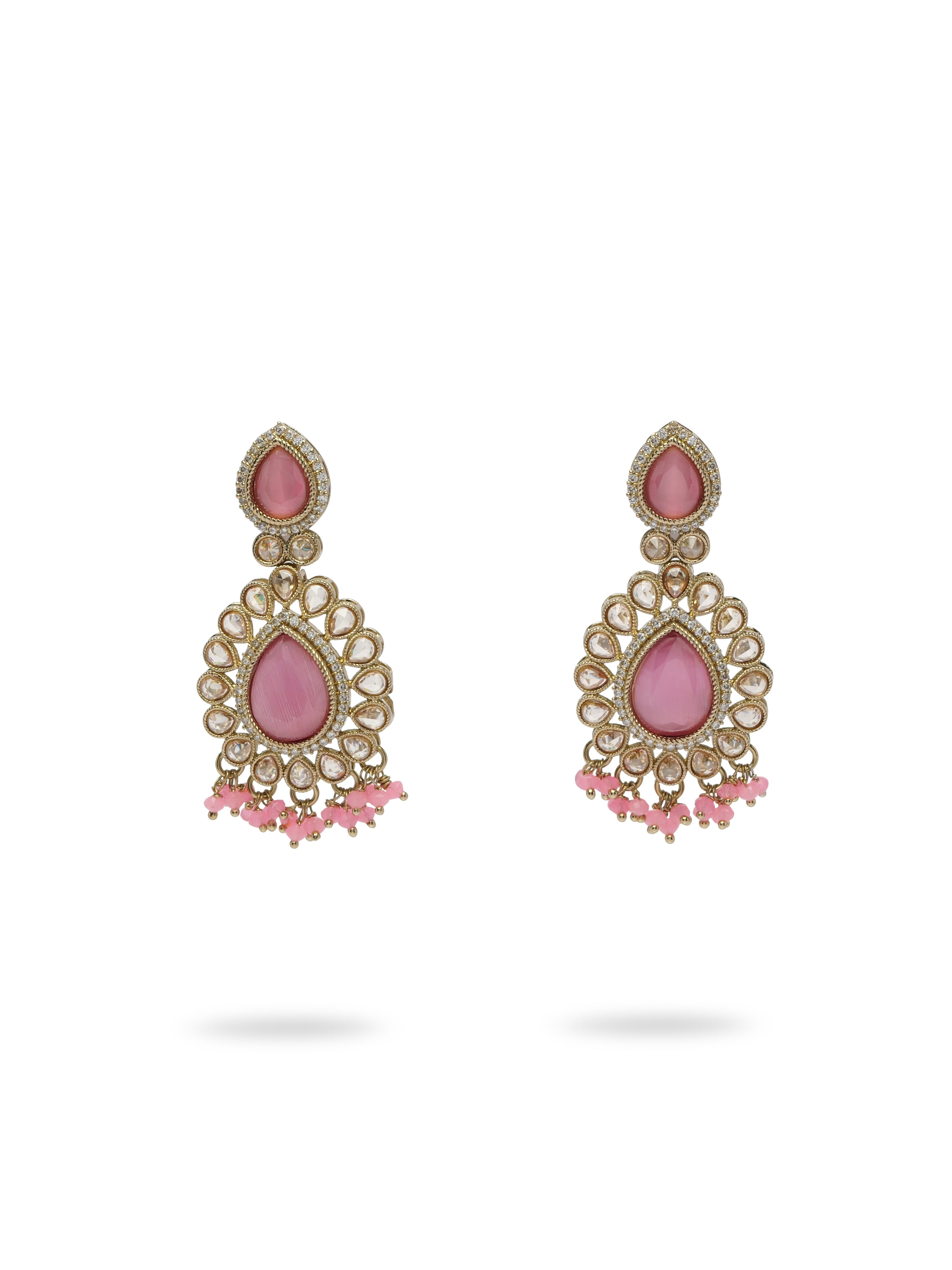 Inaya Necklace Set in Light Pink