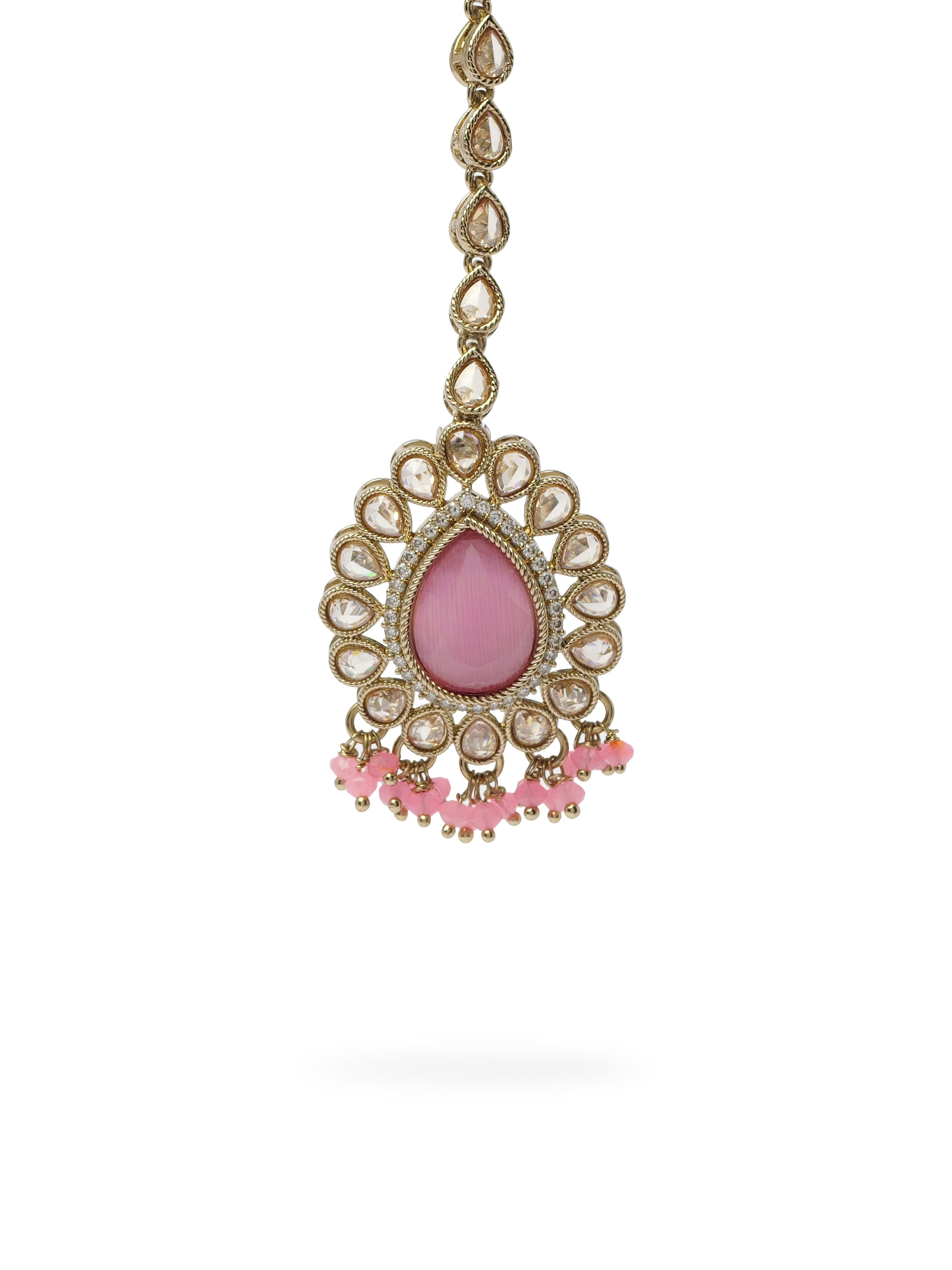 Inaya Necklace Set in Light Pink