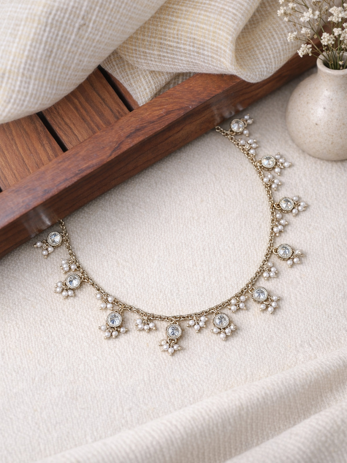 Ishika Necklace in White
