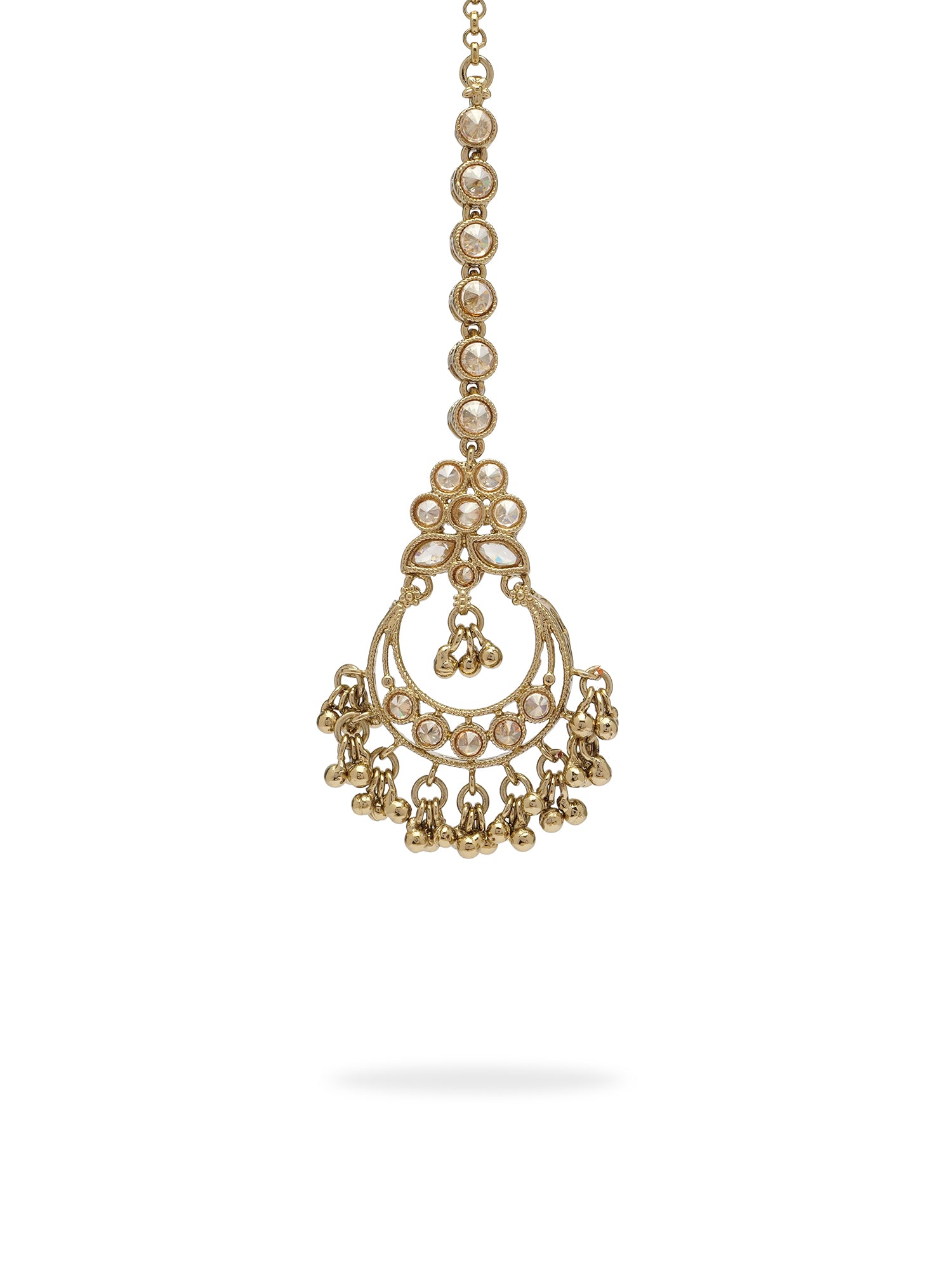 Ishra Maang Tikka in Antique Gold