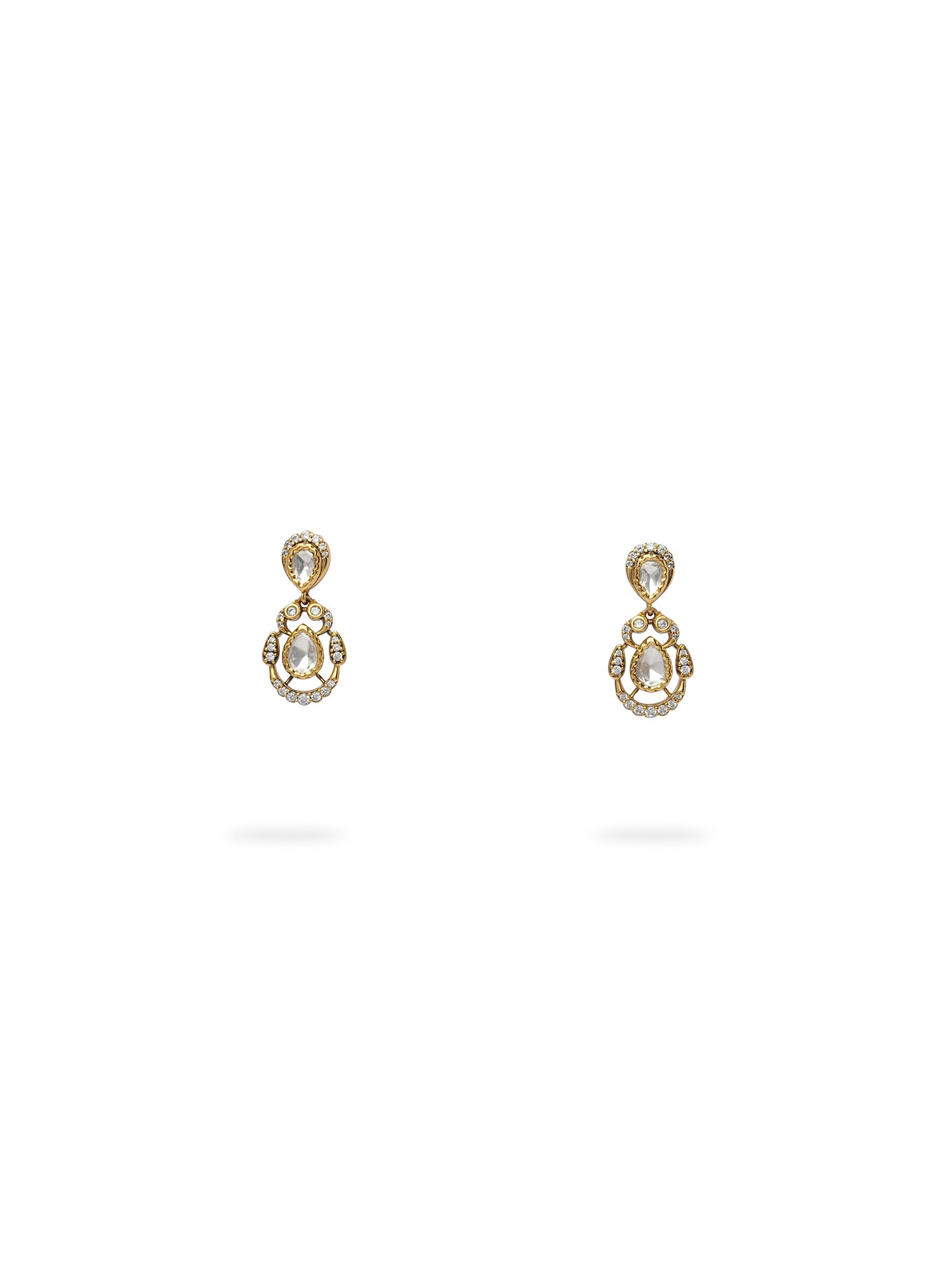 Janaki Kundan Earrings in White