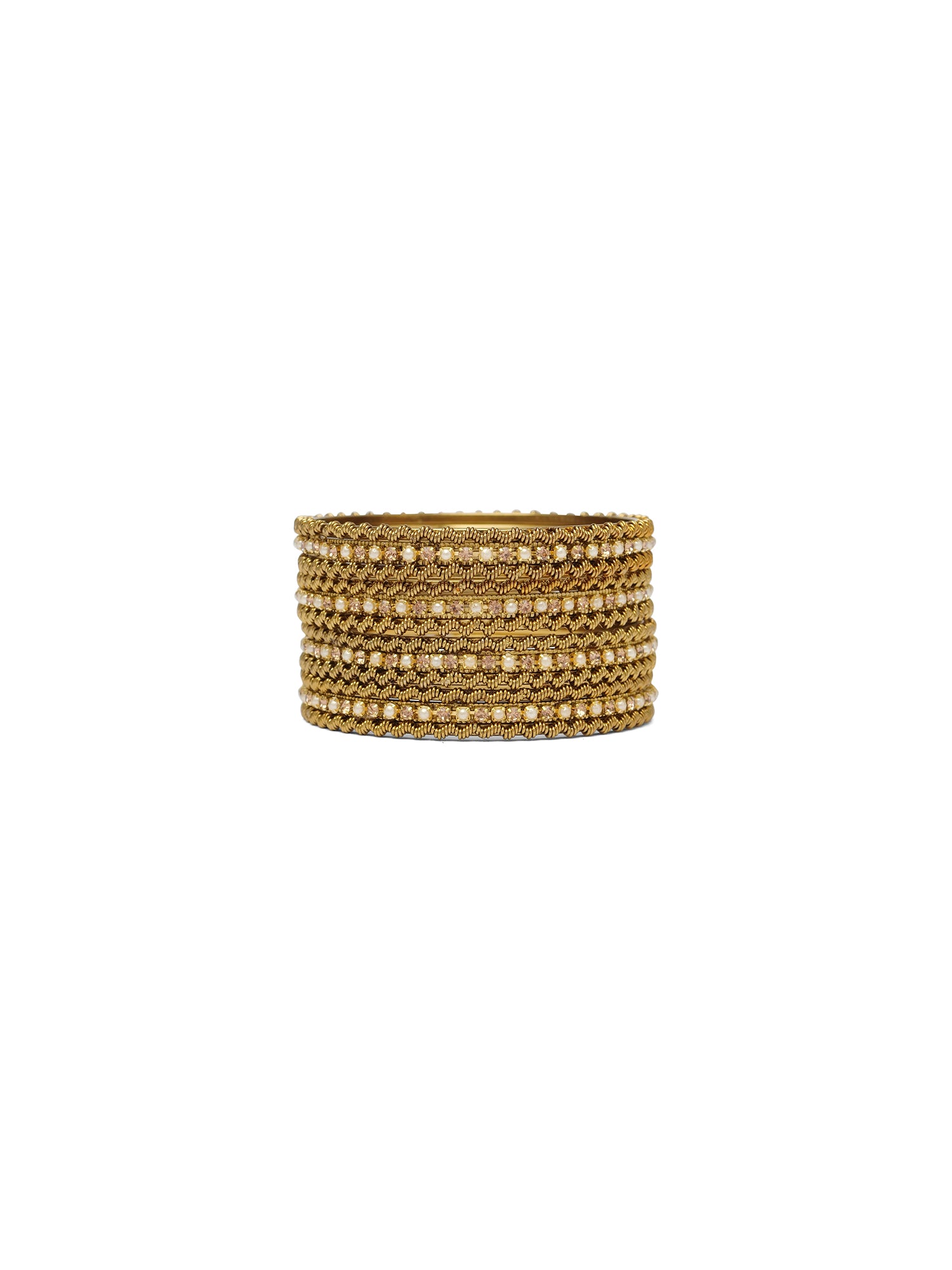 Jiya Children's Bangles in Pearl and Champagne