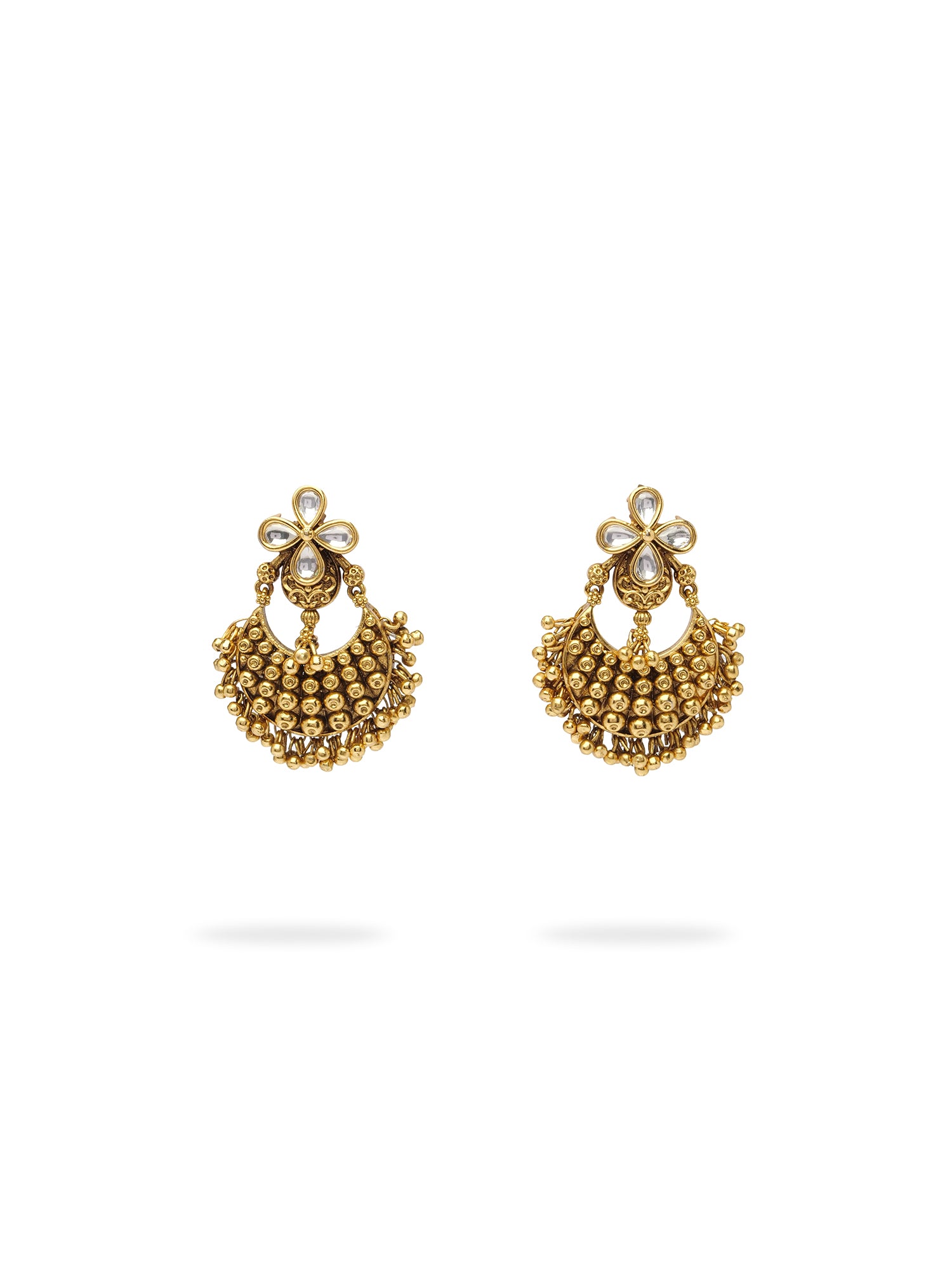 Kanira Chandbali Earrings in White