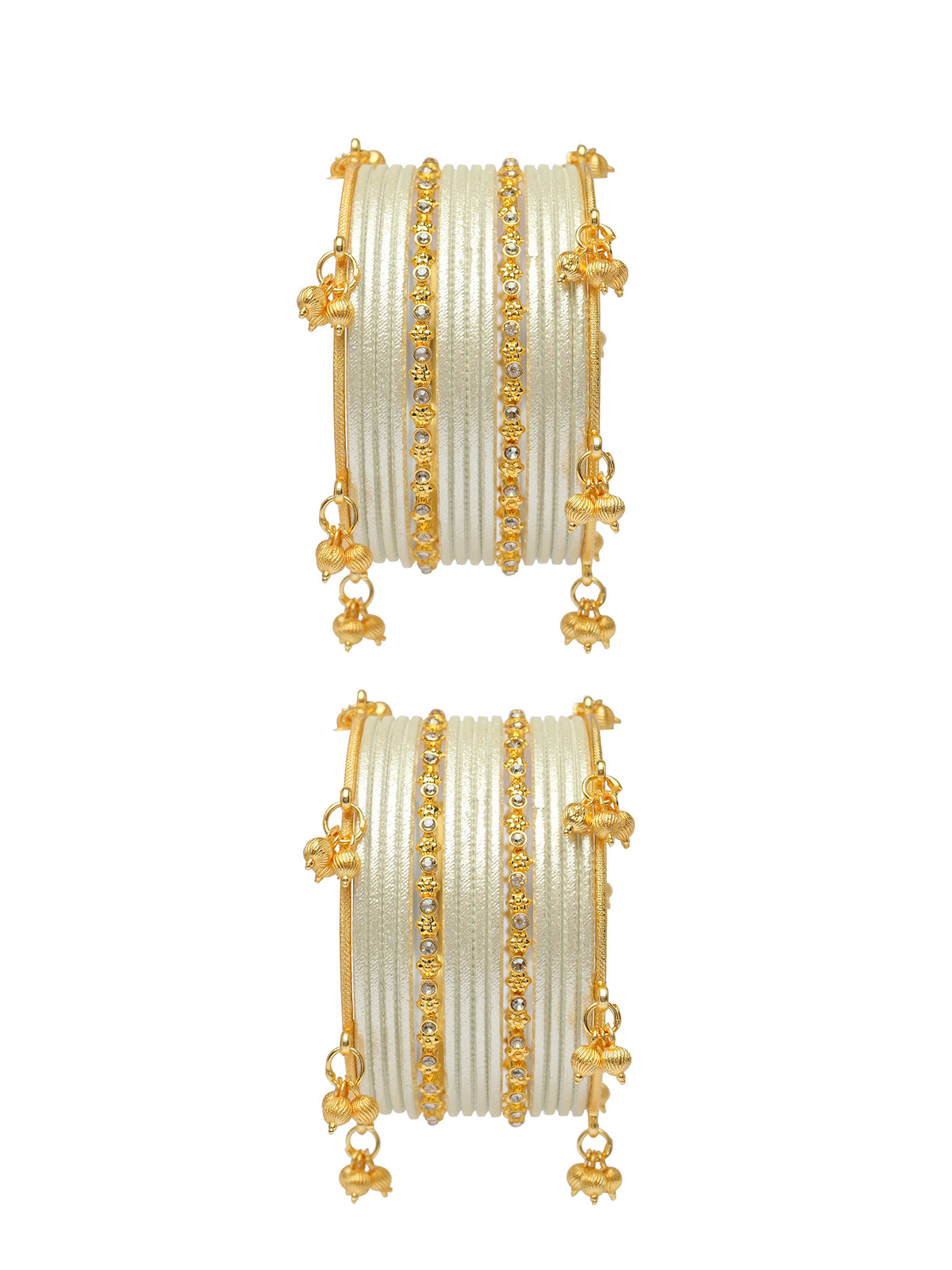Kashmiri Bangle Set in Cream