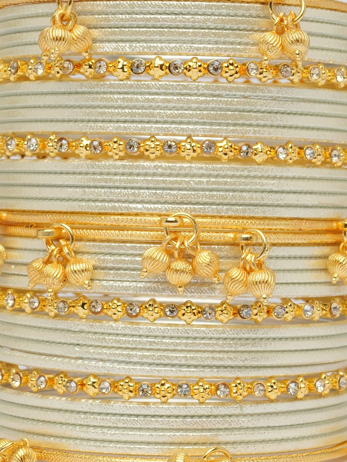 Kashmiri Bangle Set in Cream