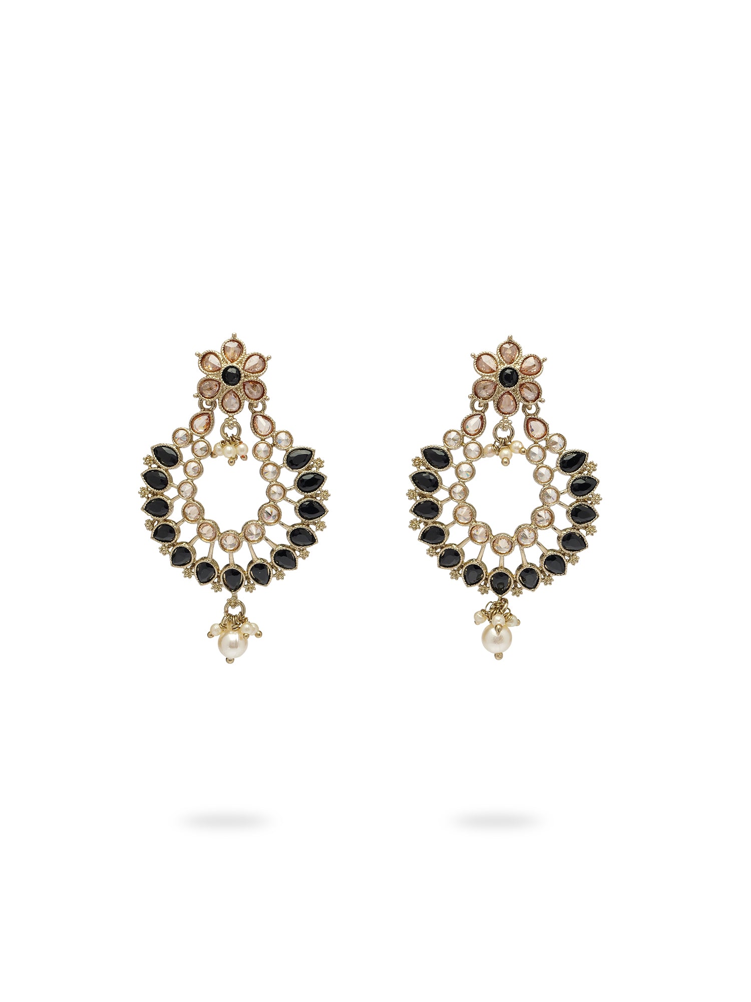 Kavia Simple Necklace Set in Black