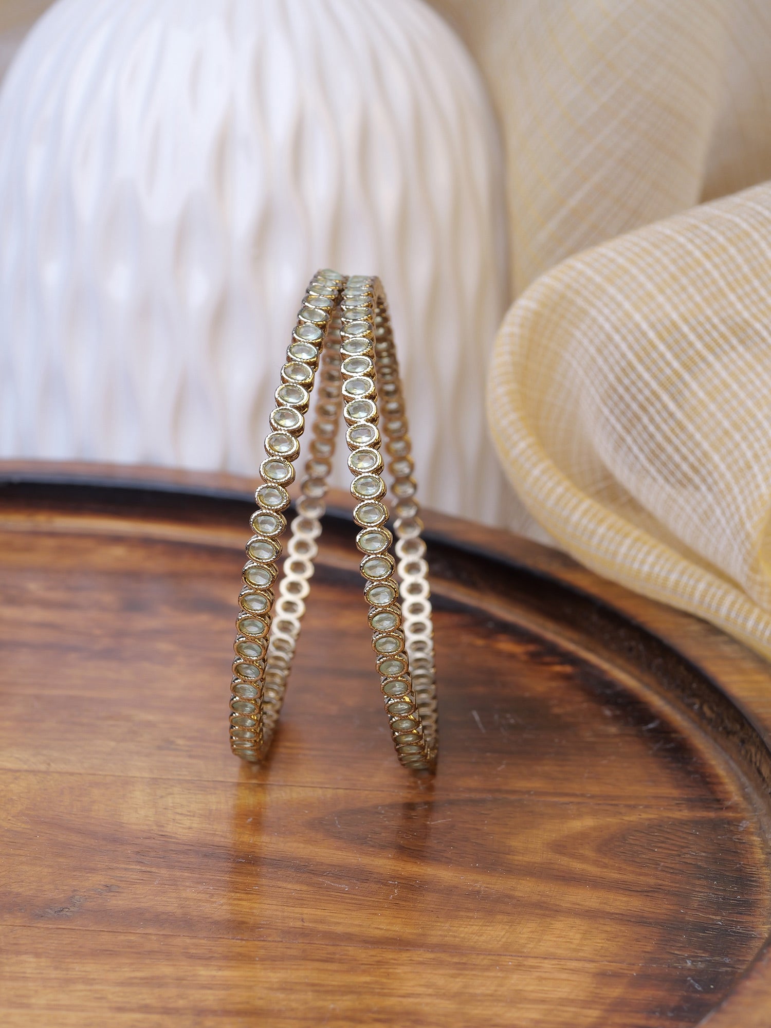 Kiara Antique Bangles in Mint