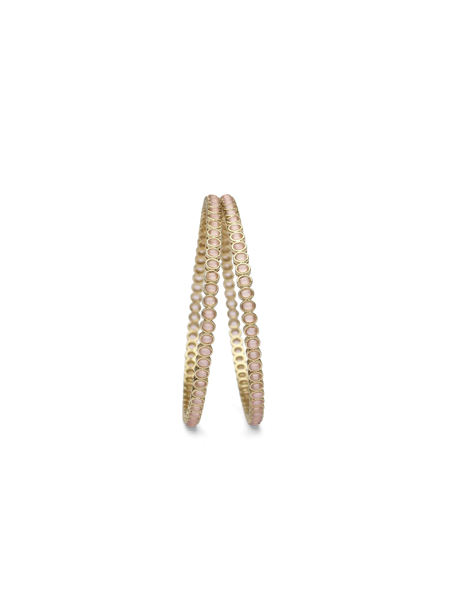 Kiara Antique Bangles in Light Pink