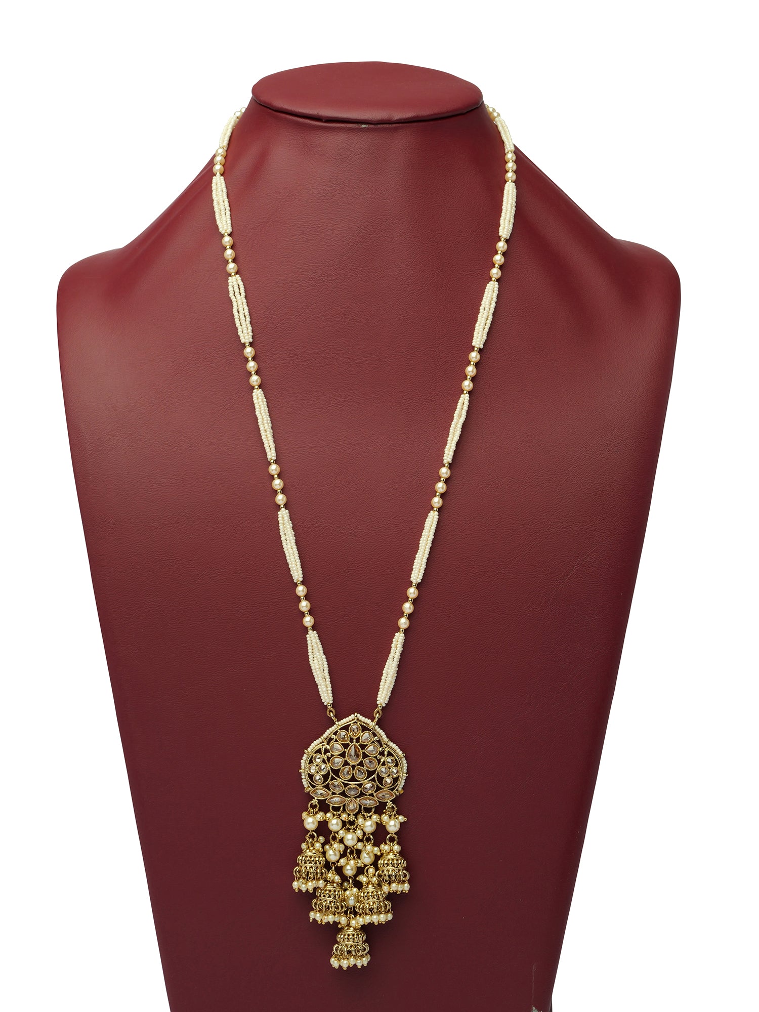 Kimaya Jhumka Long Chain and Champagne