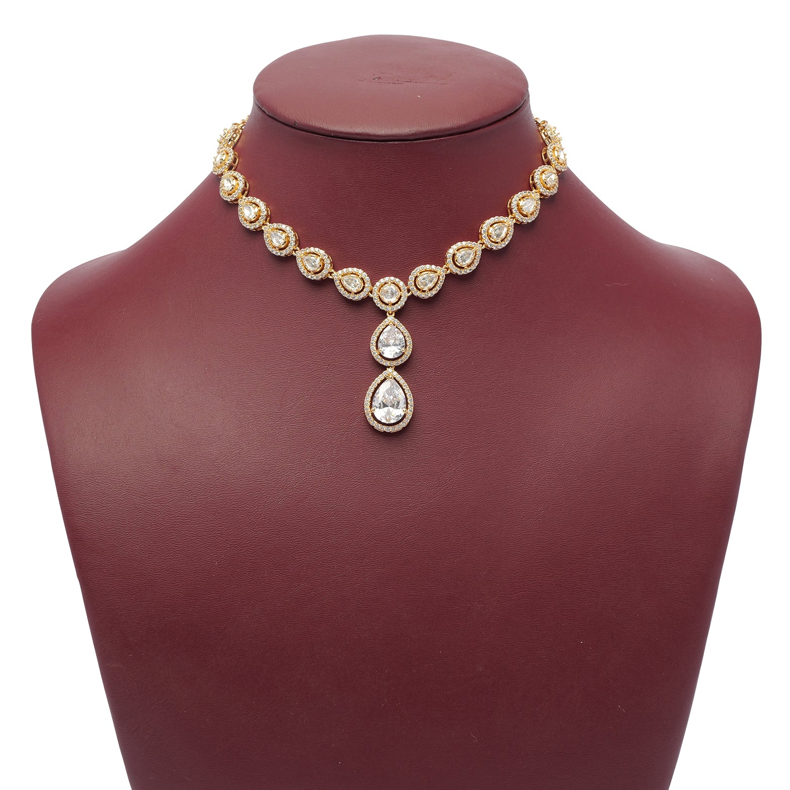 Kirana Kundan Necklace Set in White