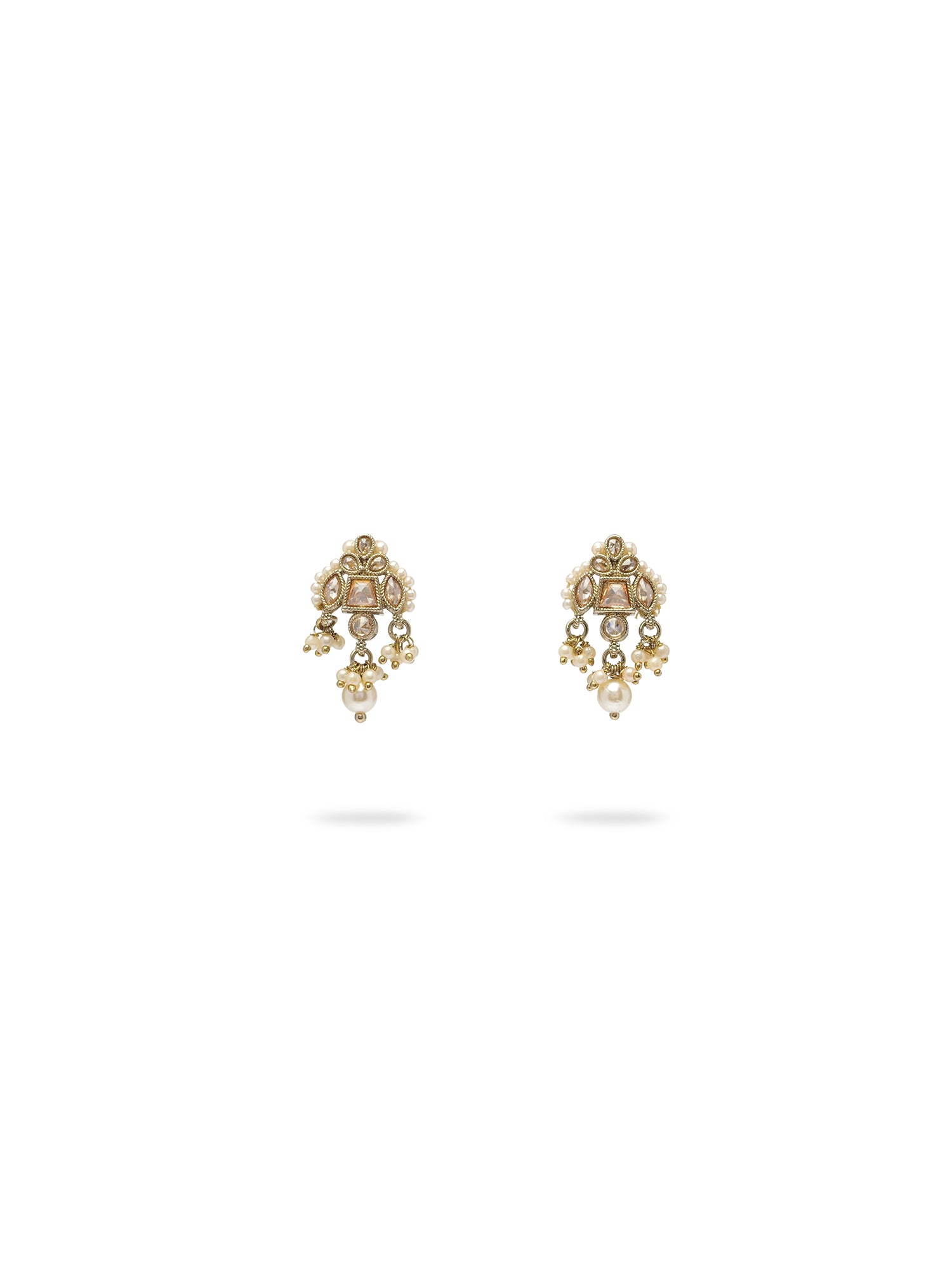 Kumari Pearl Necklace Set in Champagne
