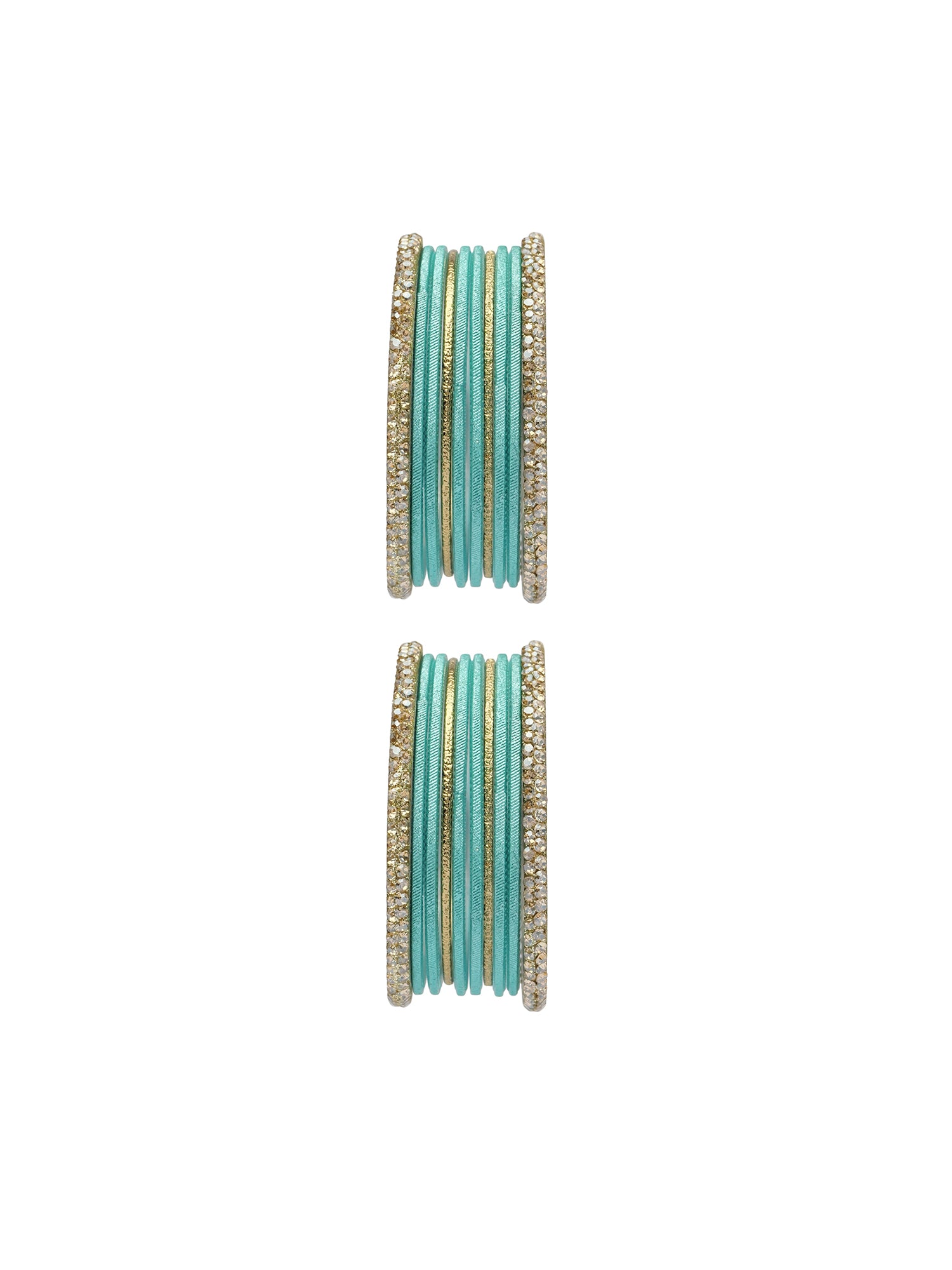 Lali Children's Two Hand Bangle Set in Sea Green