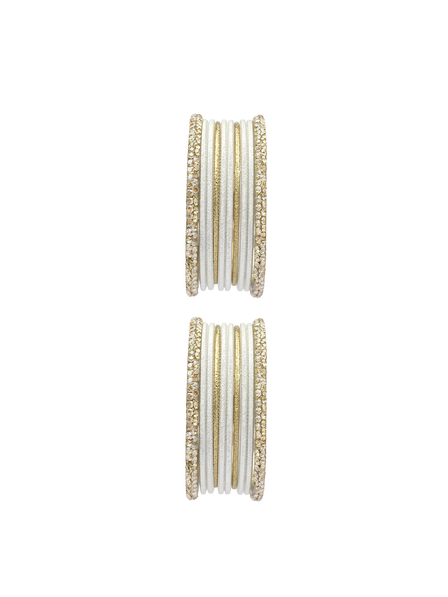 Lali Children's Two Hand Bangle Set in White 