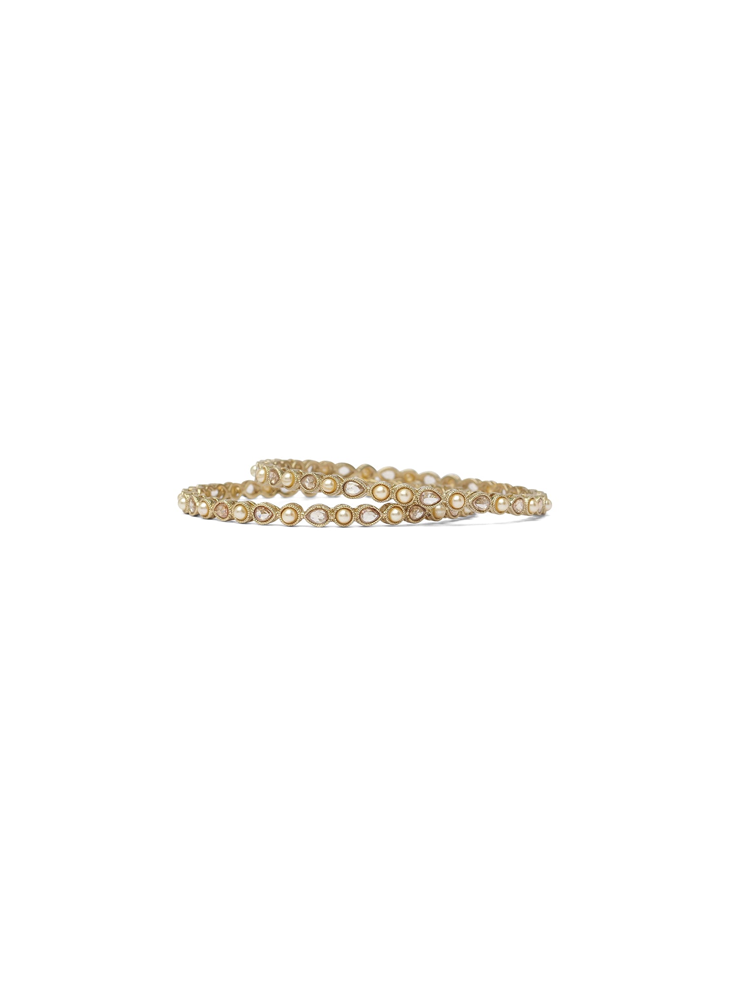 Lavina Kada Bangles in Champagne